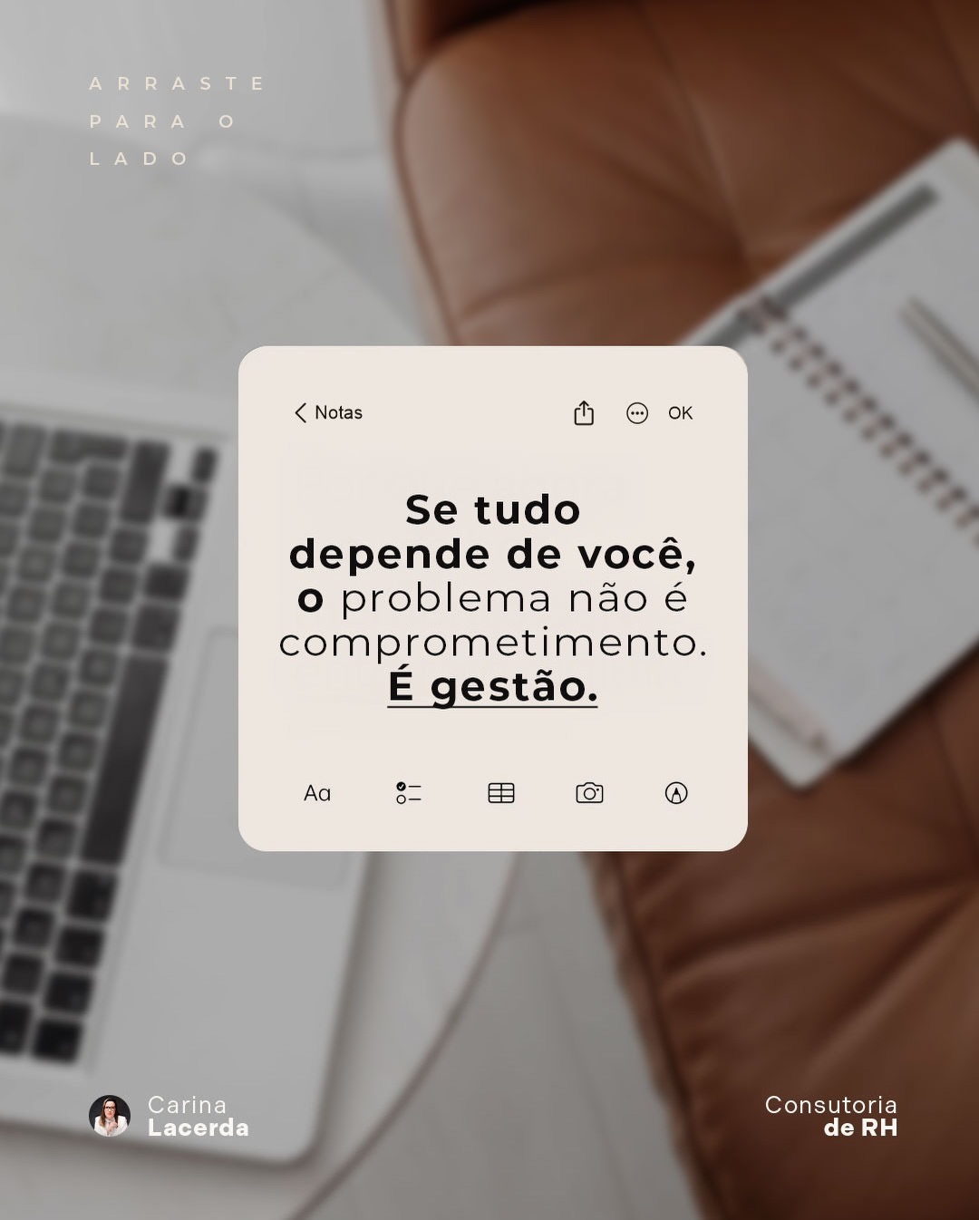 Quando tudo passa por você, a empresa até avança, mas avança com esforço excessivo, retrabalho e desgaste.
Na maioria das vezes, o problema não está na falta de comprometimento do time, e sim na ausência de estrutura, clareza e processos bem definidos.
Pessoas comprometidas precisam de direção.
Sem gestão, elas dependem do dono para tudo.
Com gestão, elas ganham autonomia e entregam resultado.
Se sua empresa só funciona quando você está no controle de tudo, talvez o próximo passo não seja trabalhar mais,
mas organizar melhor a forma de gerir.
Vamos conversar. Acesse o link na Bio ou me manda uma mensagem no direct!