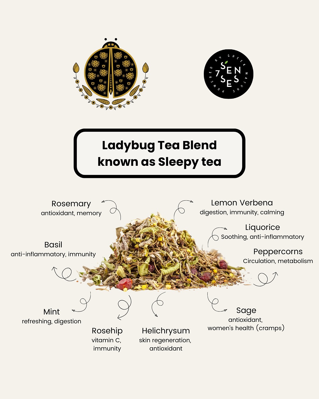 Meet our Ladybug Tea Blend 🐞
A carefully crafted organic Greek herbal infusion with ingredients known for digestion, immunity, relaxation, and balance.
Perfect for afternoon tea or a calming evening ritual.
Our Ladybug Tea Blend is available as tea bags, tin, doypack, or bulk—perfect for home, cafés, and retail.
#OrganicHerbalTea #WholesaleTea #GreekHerbs #TeaForCafes #specialtytea