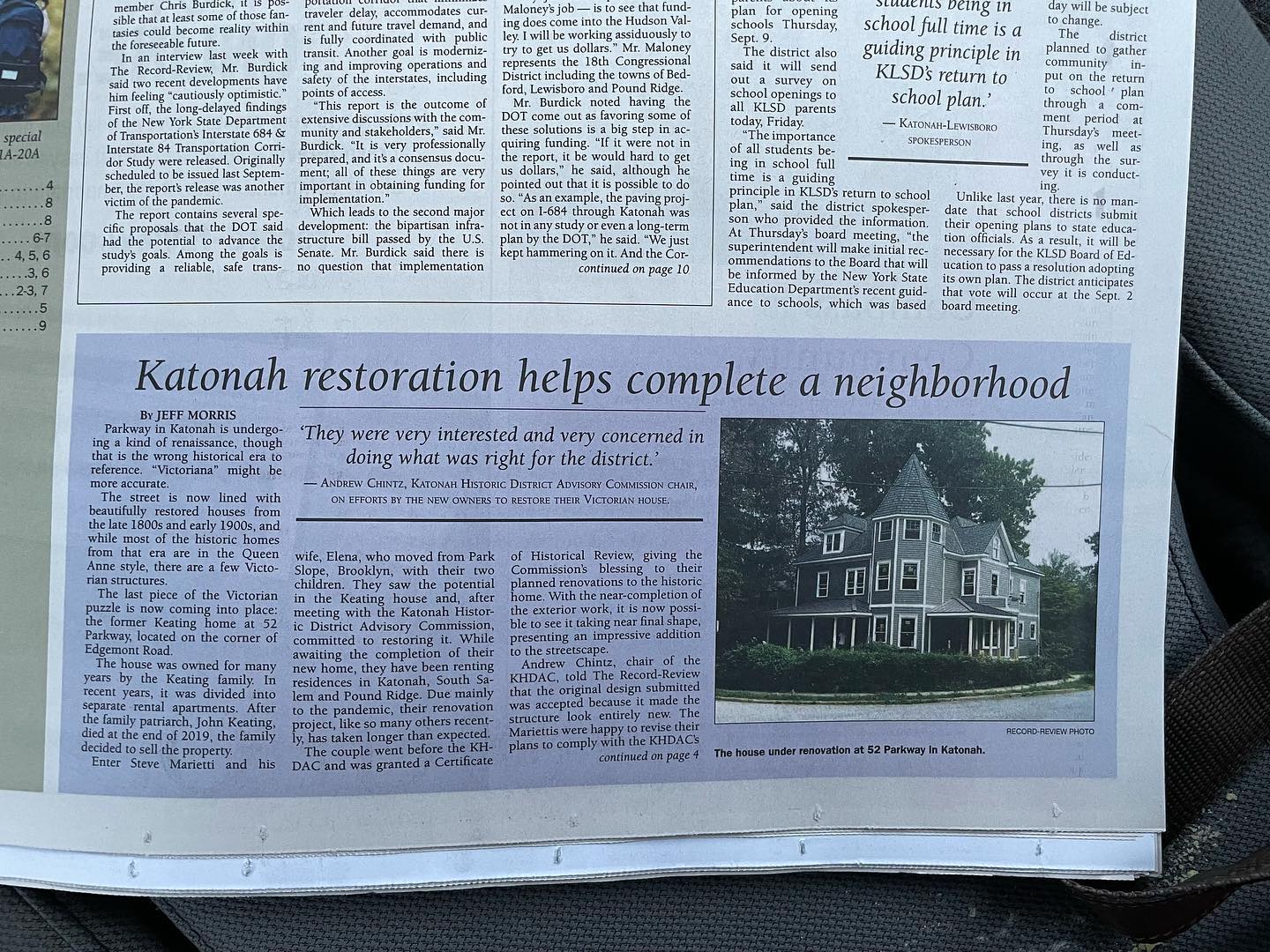 Our Katonah project has made the local news in town…. Omega Construction Management Group is super proud of this project! #westchester #katonah