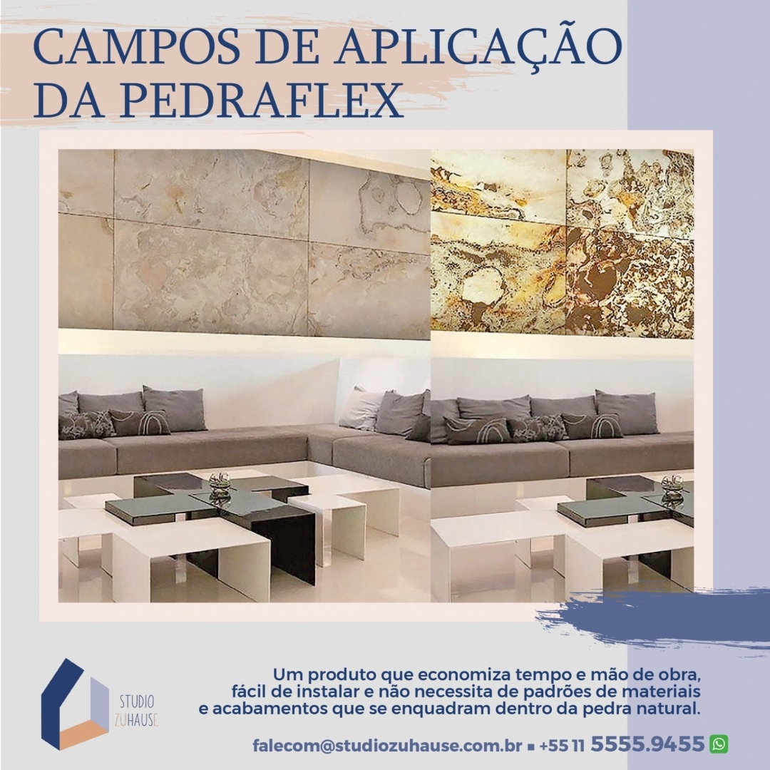 Campos de Aplicação da Pedraflex
A aplicação é simples e pode aderir a qualquer superfície como: concreto, cerâmica, madeira, metal, fibra de vidro, paredes, etc. Pode-se utilizar tanto em interiores como exteriores. Sua base de fibra de vidro permite uma estrutura revestida muito mais forte do que a superfície original. Pedra Flex é um produto sustentável, devido a sua leveza, o impacto sobre o transporte, embalagem e instalações é muito menor, com a utilização de recursos otimizados, minimiza o impacto ambiental. Pedra Flex é um produto que economiza tempo e mão de obra, fácil de instalar e não necessita de padrões de materiais e acabamentos que se enquadram dentro da pedra natural. A Pedra Flex está consciente de que o investimento em novas tecnologias é necessário. Devido ao compromisso com o desenvolvimento de novos produtos de alto valor agregado, proporcionando-lhes novas propriedades e aplicações.
#arquitetura #decoracao #design #architecture #ambientes #arquiteturadeinteriores #projetodearquitetura #designerdeinteriores #designdeinteriores #arquiteturaedesign
