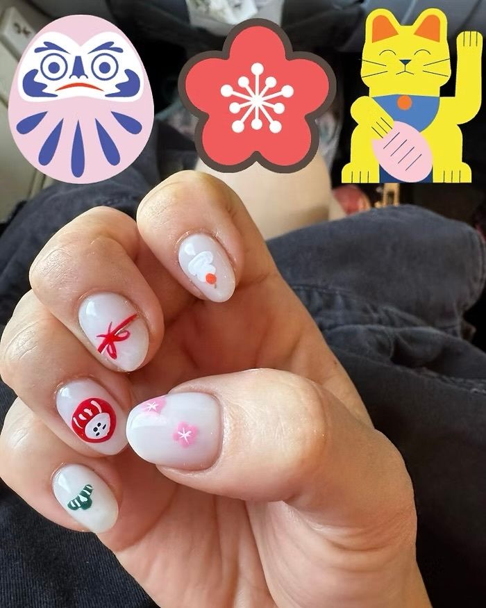 Last December, I wanted to sport Japanese New Year’s symbols on my nails to honor my culture. I was excited to share the idea with my nail technician—it was the first time something like this had occurred to me. What started as a nail art idea became a quiet realization. It marked the beginning of a subconscious pull that led to this new vision of "Taste of Life": exploring my Japanese culture and my roots. I’m grateful to be on this journey and to share it with my @gini.taste.of.life community. We’re on this expedition together.
1. Ume (Plum Blossoms) (Thumb)
Plum blossoms bloom in late winter, often before the snow fully melts. They symbolize endurance, renewal, and hope—reminding us that growth doesn’t wait for perfect conditions. It can begin even in the middle of winter, much like this blog’s evolution.
2. Kagami Mochi (Pointer)
Two stacked mochi topped with daidai (citrus) symbolize harmony and generational longevity. My family has been doing this every late December for as long as I can remember, and I continue the tradition even after moving out.
3. Kōhaku Mizuhiki (Red & White Ribbons) (Middle)
Red wards off negativity, while white represents purity and new beginnings. Together, they reflect balance. This was a symbol I learned about just last year.
4. Daruma (Ring)
A symbol of perseverance—one eye is filled in when you set a goal, the second once it’s achieved. My late paternal grandmother’s home was filled with Darumas.
5. Kadomatsu (Pinkie)
Made of pine, bamboo, and plum, Kadomatsu welcome toshigami-sama—New Year deities believed to bring renewal and good fortune. This has been part of my family’s New Year traditions for years.
How has your first month of the new year been? Let’s have an extraordinary year!
#newyear #2026 #tasteoflife #Japaneseculture #newbeginnings #goodluck