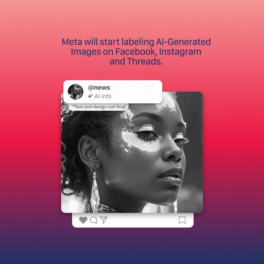 Meta’s decision to tag AI-generated images emphasizes the importance of equipping users with insights into the content they’re consuming. 💡
Transparency enables users to make informed decisions about the credibility and trustworthiness of what they see online. While it might spark curiosity about AI’s role in the digital channels, it also fosters responsible usage and cultivates a discerning online community.
Want to know more about the social media world? ✨ DM us!
#Meta #IA #SocialMedia #Instagram