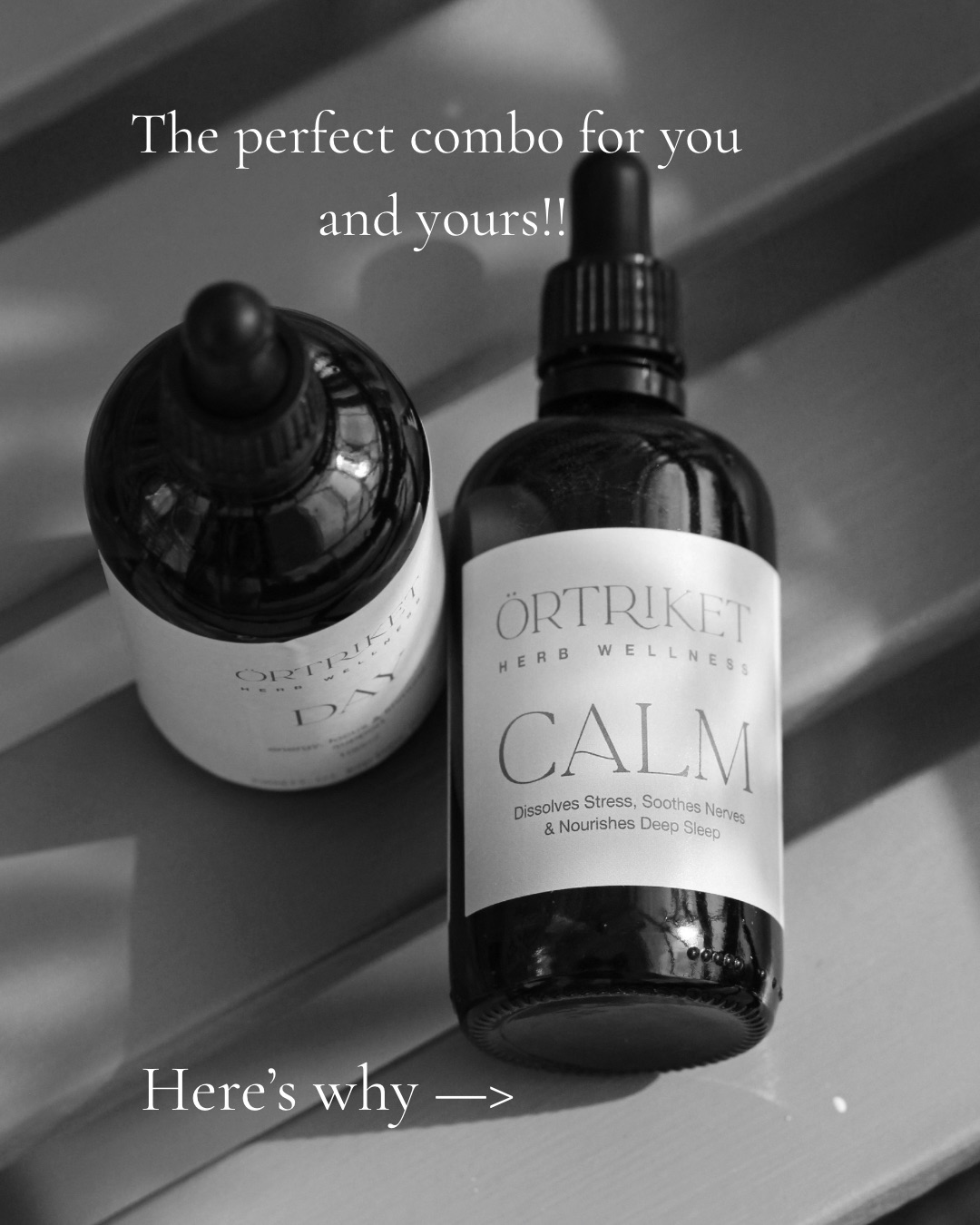 This is the perfect combo for you and your beloved, partner or spouse to try together!
DAY & CALM, swipe and read why 🤍
•
•
•
#örtriket #calm #day #herbaltinctures #health #hälsa #örttinktur #hälsaochlivsstil #hälsainifrån #lifestyle #tcm #herbalist #healthier