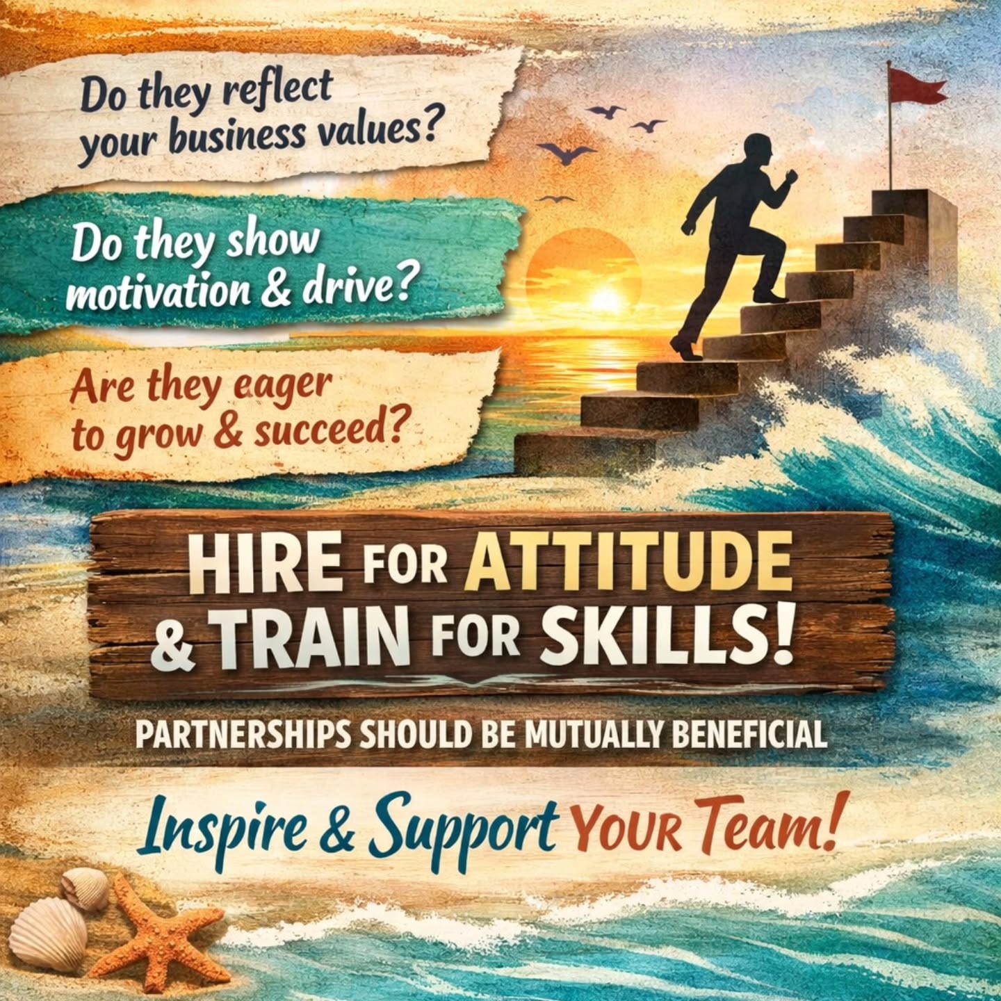 WHO DO YOU HIRE?
A little reminder for anyone building a team â or dreaming of one.
Skills can be trained.
Processes can be taught.
SOPs can be built.
But drive, alignment, curiosity, and values⌠those come from within.
So ask yourself:
What are you actually looking for in an employee?
Do they reflect the heart of your business?
Do they show motivation and initiative?
Are they hungry to grow â or just here to take up space and collect a paycheck?
Partnerships donât have to last forever, but they do need to benefit both sides.
Show them whatâs possible. Support their development. Create space for them to succeed.
Hire the ones who bring energy, positivity, and drive.
Then train them.
Thatâs where the magic happens.
â ebb n flow
639-536-5720
Hello@ebbnflowbusinessconsulting.ca
Www.ebbnflowbusinessconsulting.ca
#EbbNFlowConsulting
#businessgrowthstrategy
#smallbusinesshelp
#locallloydminsterâ¤ď¸