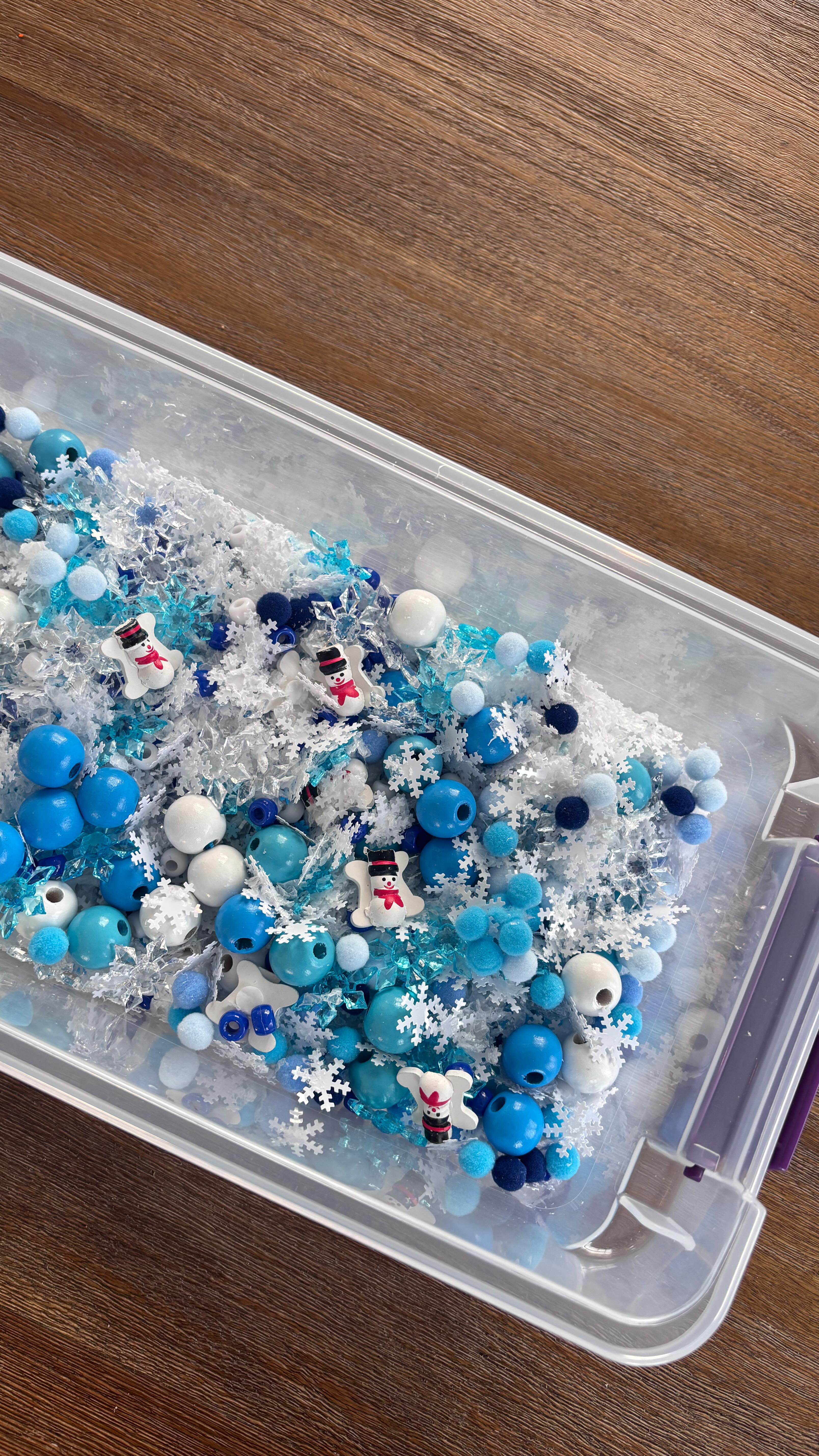 Création d’un bac sensoriel « HIVER » ❄️