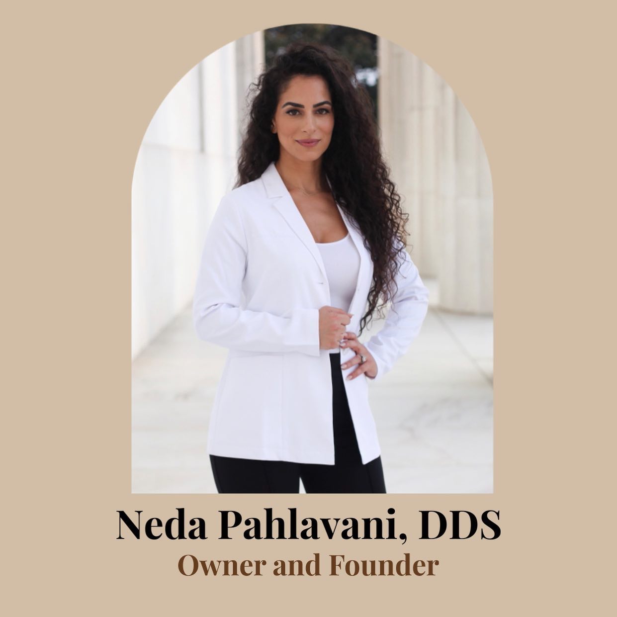 Meet Dr. Neda Pahlavani,
Founder and Owner of Pahlavani Dental 🦷 ✨
Dr. Pahlavani graduated from USC Dental School with honors in 2008. She specializes in cosmetic and family dentistry. She is a native of Washington, DC, and spent most of her adolescent life in Los Angeles, California where cosmetic dentistry became her passion.
As technology has progressed so has Dentistry. Dr. Pahlavani continues her education and spends time on learning new innovations in her field. Her sensitivity and awareness to individuals with anxiety and fear of the dentist, allow's her to practice pain-free dentistry. She was trained and educated by the world-renowned Dr. Stanley Malamed on patient management and local anesthetic technique.
Pahlavani Dental is a state-of-the-art facility with the latest advances, machinery, and technology. Giving our patients a more comfortable and convenient experience.
When not practicing dentistry, Dr. Pahlavani enjoys working out, playing pool, traveling, and spending time with her loved ones.
If you would like to hear more about Dr. Pahlavani and her office contact us at:
📞: (202)797-0090
📧: info@pahlavanidental.com
🧑💻: www.pahlavanidental.com