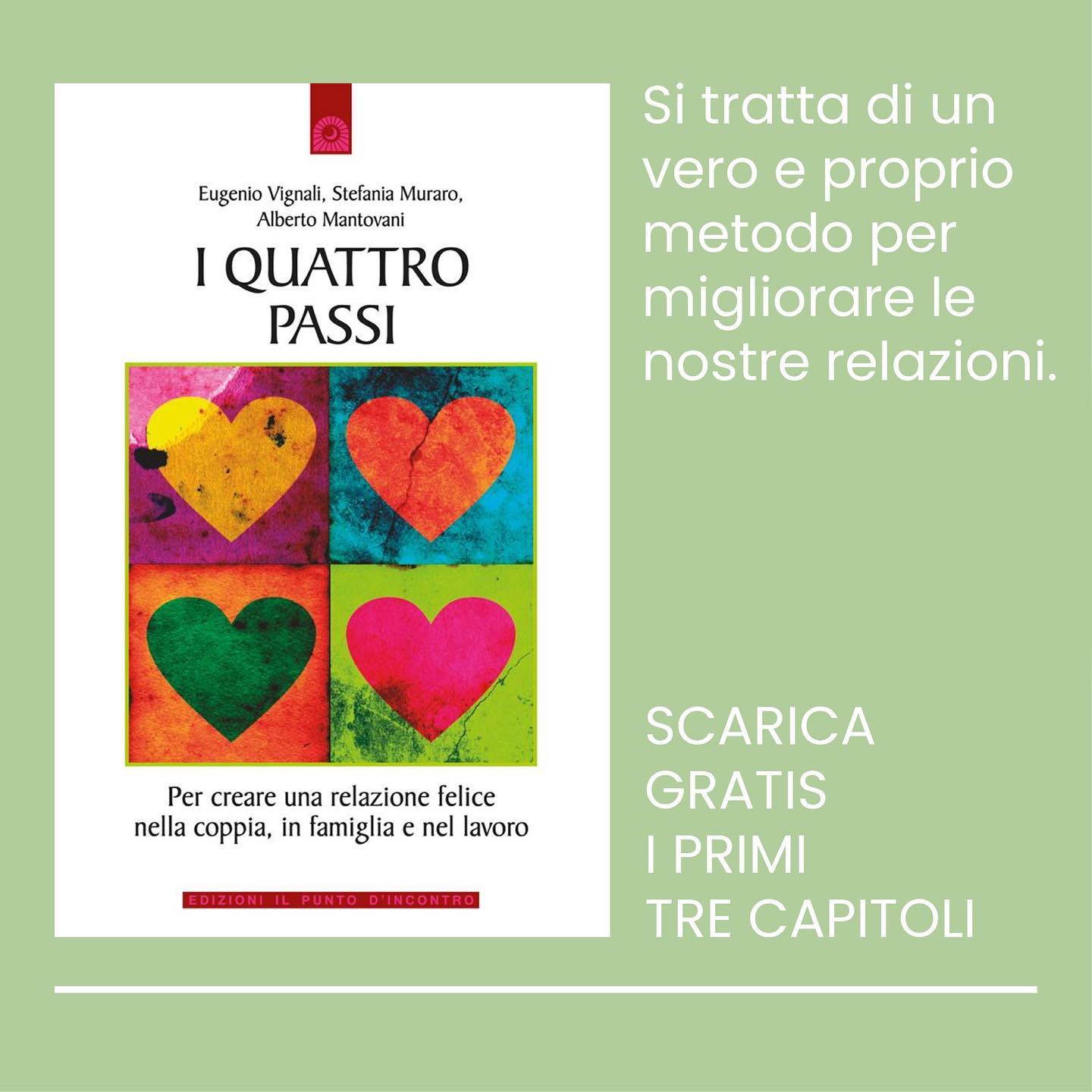SCORRI IN FONDO AL MIO SITO E SCARICA GRATIS I PRIMI TRE CAPITOLI: https://www.lospazioperte.it
In tema di RELAZIONI nasciamo tutti ignoranti e cresciamo autodidatti, all'oscuro di quelle poche essenziali "ISTRUZIONI PER L’USO" che ci aiuterebbero a vivere i nostri rapporti interpersonali con molta più facilità.
I quattro passi è un percorso studiato per vivere relazioni basate sulla fiducia e sull'amore, anziché condizionate dalle paure e dai bisogni, per favorire il risveglio dell'intelligenza del cuore ed evitare di cadere nelle consuete trappole delle dinamiche di conflitto.
Consiglio questo bel libro, che ha fatto parte della mia formazione in Counseling Olistico Integrale, a chi vuole MIGLIORARE le proprie CAPACITÀ RELAZIONALI ✨
#lillisimeoni #respiro #respirocircolare #rebirthing #breathwork #therapist #counseling #breath #holistic #italy #mindfulness