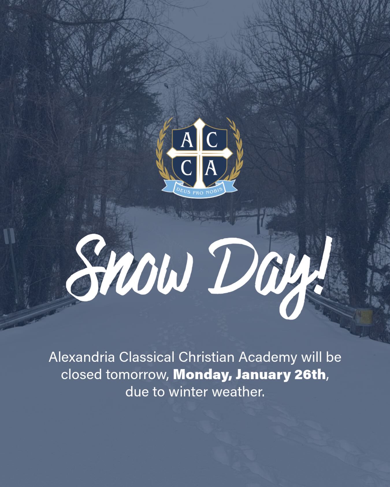 ❄️ Snow Day Alert ❄️
ACCA will be closed tomorrow, January 26th. Enjoy the day off, Kingfishers! Tag us in your snow day adventures and stay safe and warm. 🤍❄️