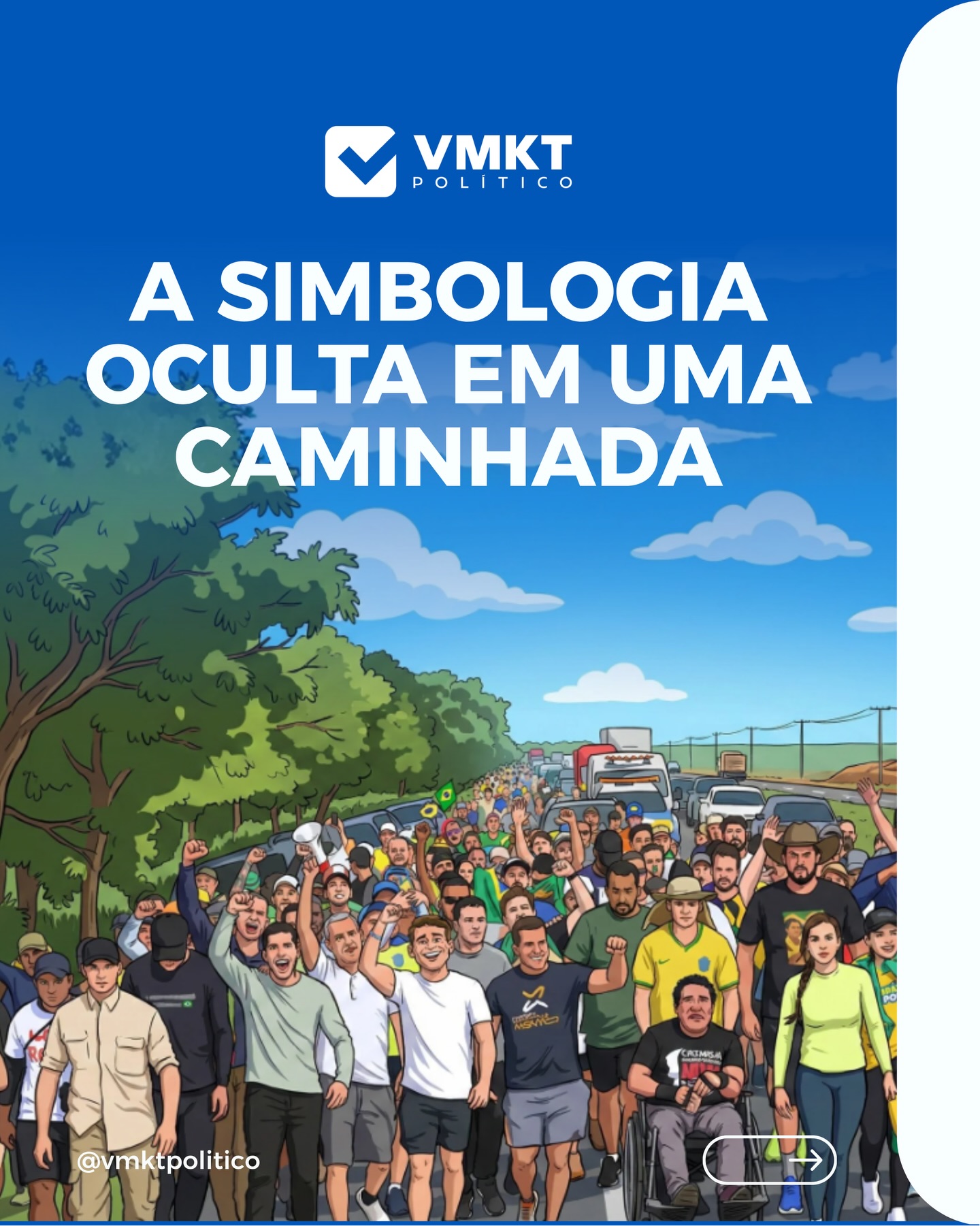 Nada em política é por acaso.
Cada cor, cada gesto, cada objeto comunica algo.
Mesmo quando você não percebe.
A camisa branca transmite pureza.
A bandeira torta sugere um país ferido.
A Constituição na mão cria a ideia de “o povo contra o sistema”.
A caminhada difícil ativa o símbolo do sacrifício.
O cérebro interpreta antes da razão entrar em cena.
Marketing político não começa no discurso.
Começa na simbologia.
Quem entende símbolos, controla narrativas.
Quem ignora, é conduzido por elas.
🧠🇧🇷
Siga @vmktpolitico para aprender a ler o que está além da imagem.
#MarketingPolítico #ComunicaçãoPolítica #Narrativa #Simbologia #PsicologiaPolítica Estratégia ImagemÉMensagem