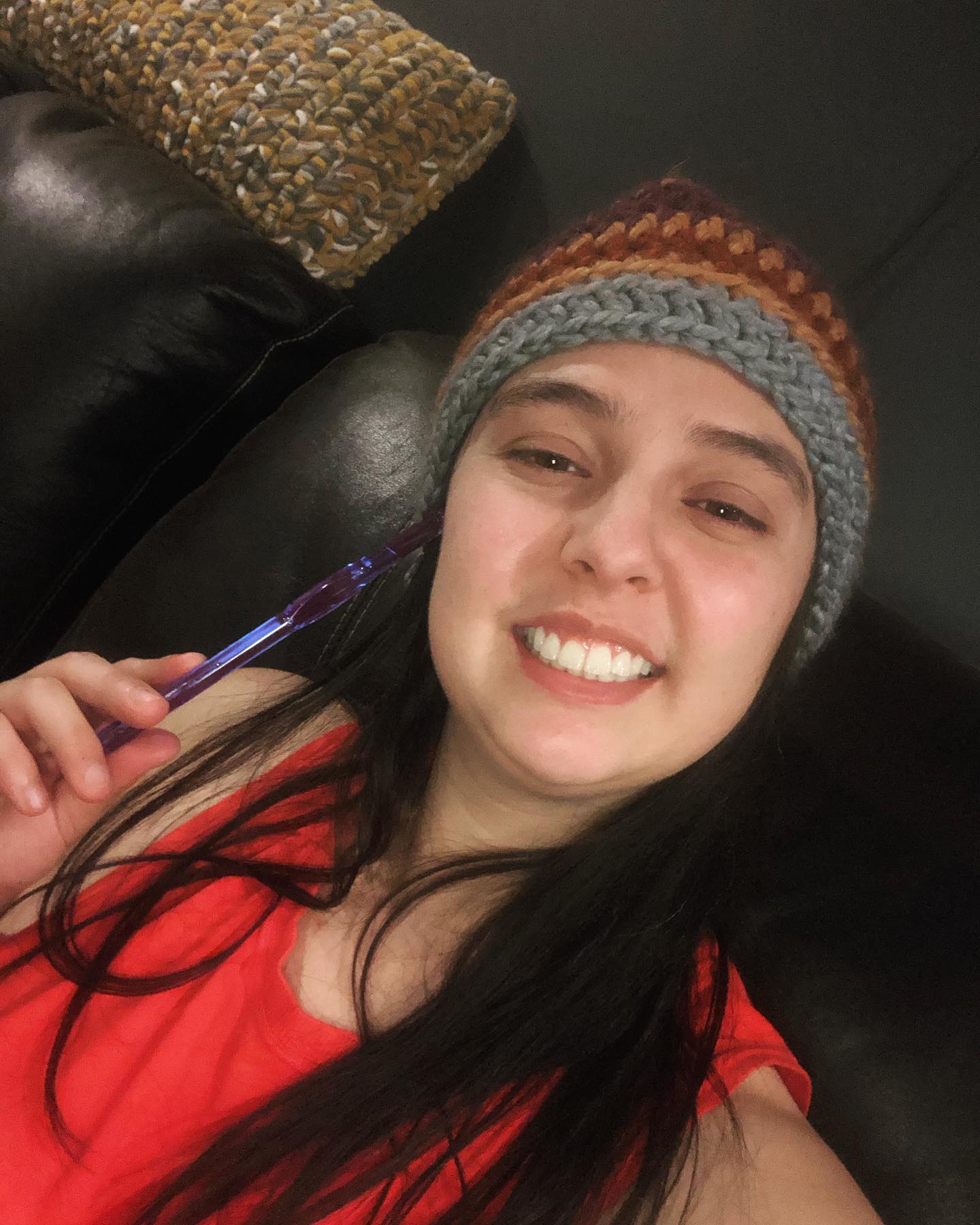 Working on new beanies for @bashiescustomdesigns ! Check out what we currently have link in bio
#smallbusinessowner #winterbeanies #autumnvibes #uniquecolors #crochetersofinstagram #lionsbrandthickandquickyarn @lionbrandyarn