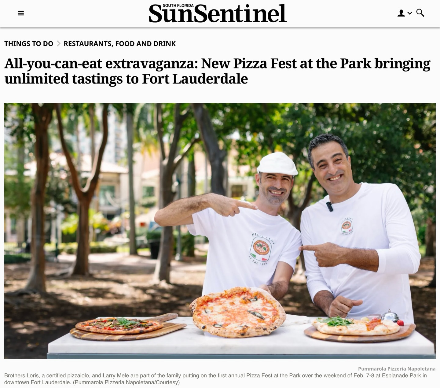 We’re honored to be featured in the Sun Sentinel 🍕✨ Pizza Fest is bringing the community together over great food, good energy, and a shared love for pizza. Grateful for the spotlight and excited to celebrate with you all.
Read more here: https://www.sun-sentinel.com/2026/01/27/all-you-can-eat-extravaganza-new-pizza-fest-at-the-park-bringing-unlimited-tastings-to-fort-lauderdale/?share=ihapfounssbis0tned7n