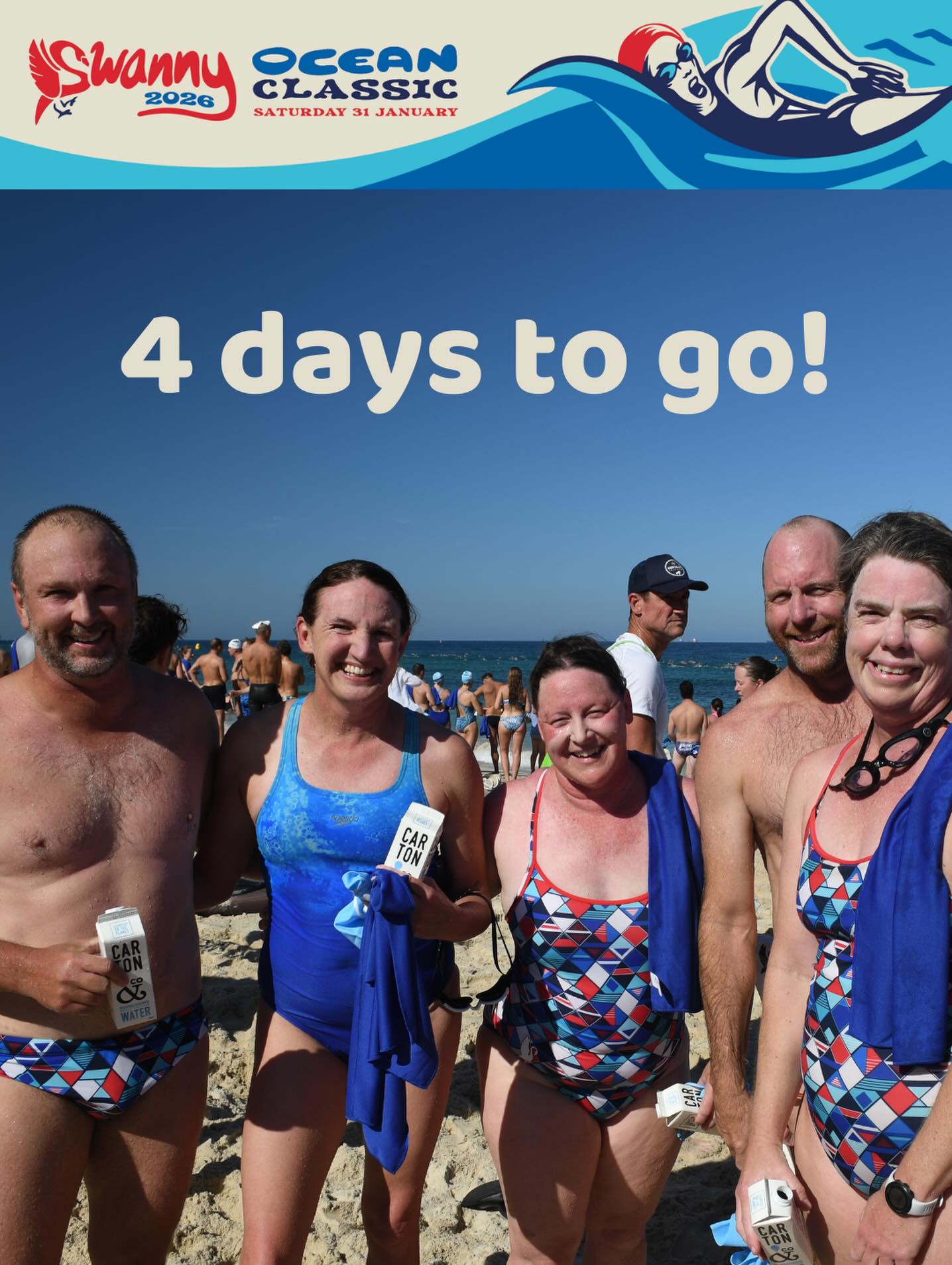 That post-swim, made it to the beach euphoria 🙌🏻
Worth every stroke… we’re down to our final spots for the swim, so if you’d like to join the fun, jump online now and register.
We’ve got plenty of spots left for the run, SUP or paddle with the racing mal, so grab a spot and join us if you’re not a swimmer as we’d love to have you, too! 2 km Cottesloe → Swanny course.
🏃♂️ Run the sand
🏊♀️ Swim (surrounded by our water safety team)
🏄 SUP or paddle (racing Mal) your way there
https://www.swannyoceanclassic.com/
See you there, crew 💪
#SwannyOceanClassic #OceanSwimWA #CottesloeToSwanny #PerthEvents