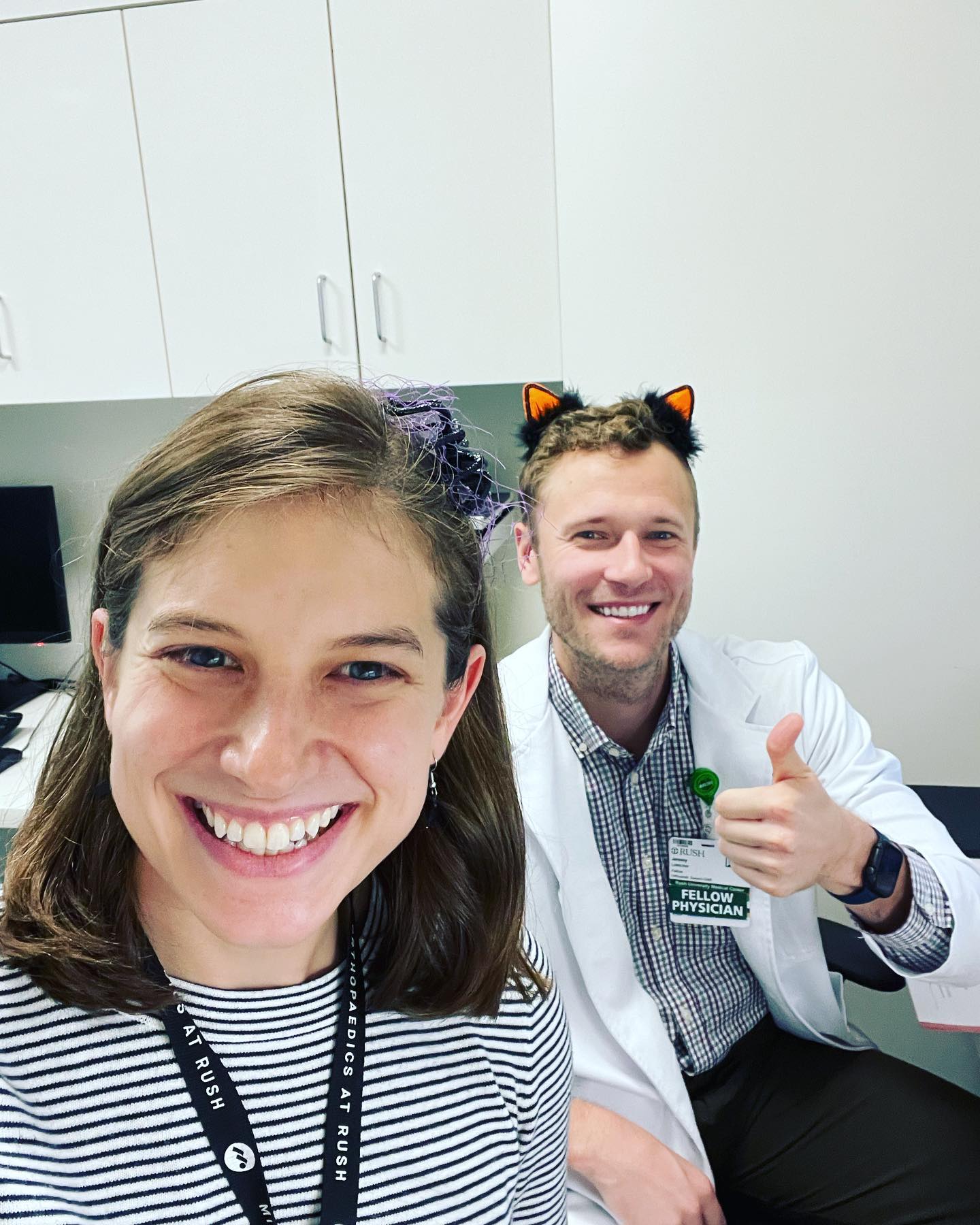 Happy Halloween! It’s been great having our fellow, @jeremy_loescher at the Naperville clinic with me this month for patient visits and ultrasound-guided injections