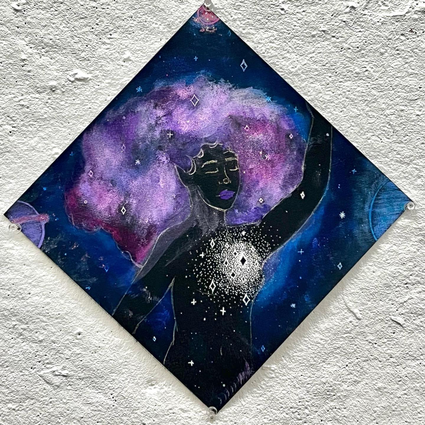 “We are not figuratively, but literally stardust.” - Neil deGrasse Tyson
#art #artist #fineart #fantasyart #mixedmedia #mixedmediaart #watercolor #gouache #metallicpaints #glitterart #spaceart