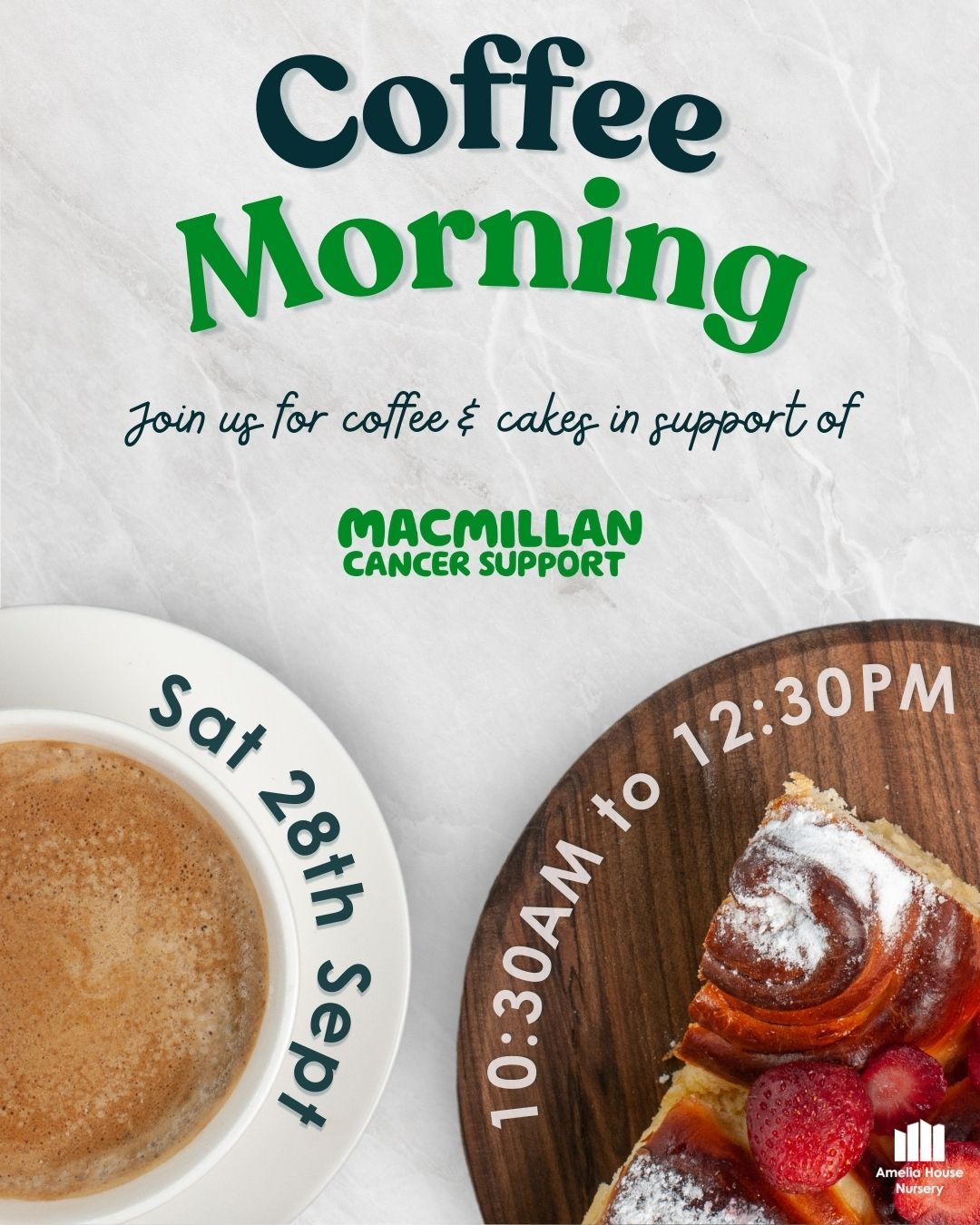 Join us for a delightful morning of coffee, cakes, and community at Amelia House Nursery! ☕🍰✨ Let's come together to support Macmillan Cancer Support and make a difference, one cup at a time. Save the date and bring your friends along for a heartwarming event!
#MacmillanCoffeeMorning #cityislandcommunity #CommunitySupport #AmeliaHouseNursery