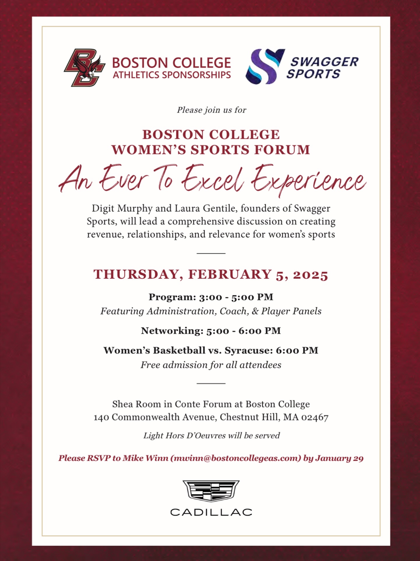 This is the new playbook for women’s sports.
Join our founder Digit Murphy and Laura Gentile of Swagger Sports at Boston College for a deep dive into how we build real value in this industry.
We aren’t just playing the game anymore. We’re changing the economics of it.
If you are in Boston, get in the room.
#UWSNIL #WomensSports #SportsBusiness #BostonCollege #SportsBiz