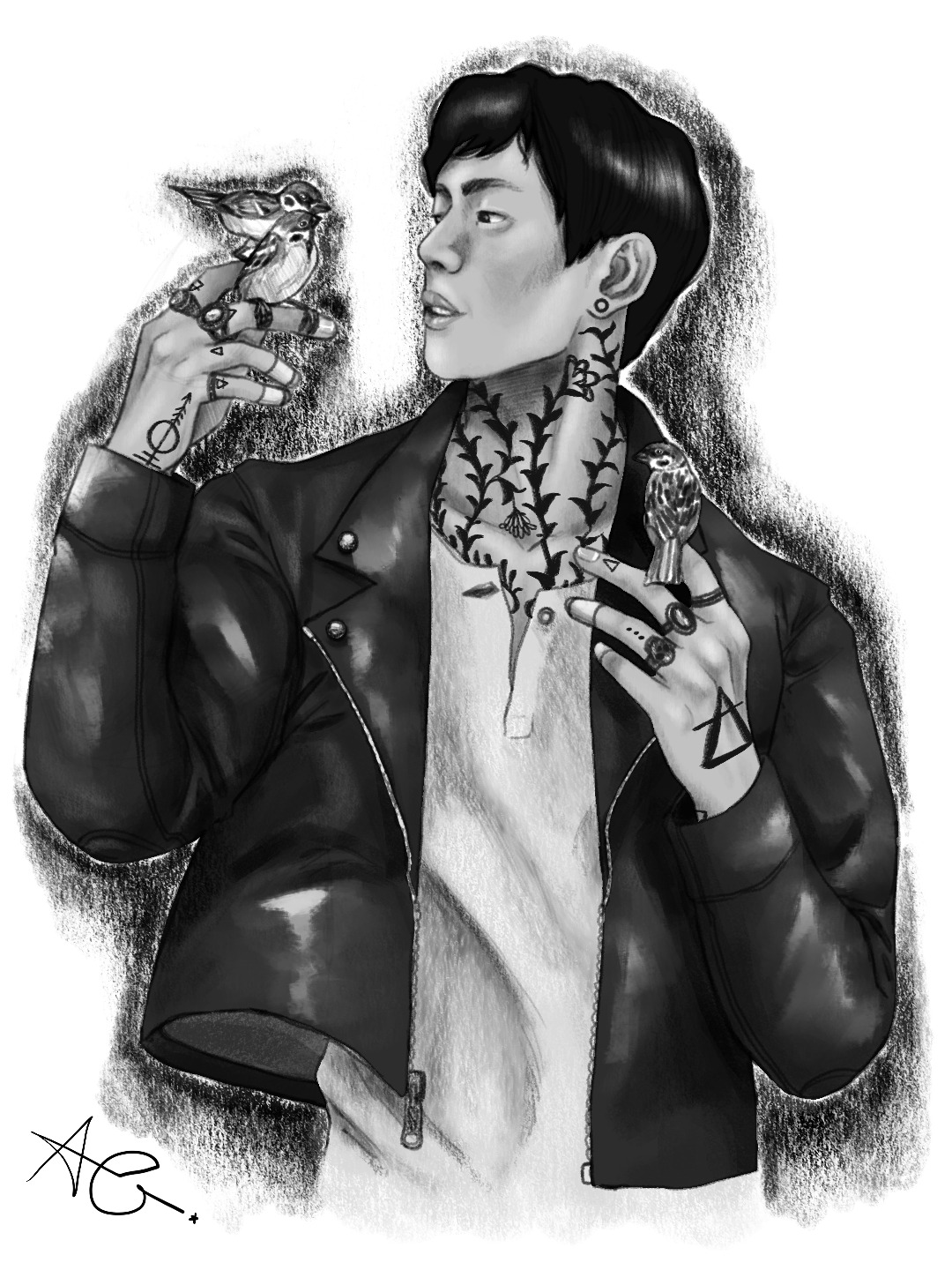 O Pardal
O pardal (Passer domesticus) é uma criatura fortemente adaptável, vigilante e de alta capacidade de sobreviver por conta da inteligência social e agilidade.
Ele é mestre em ler o ambiente, possuindo uma cautela inteligente: nunca é o primeiro a se expor, mas é o primeiro a aproveitar uma oportunidade. Sua calma não vem da força, mas da confiança em si mesmo. Ele observa o caos de fora, esperando o momento exato para agir sem ser capturado.
O pardal é resiliente e versátil, sem falar na sua capacidade inegável de ser muito comunicativo e adorável.
#brasil #brazil #love #instagood #saopaulo #instagram #amor #trending #viral #like4like #followme #art #instadaily #friends #book #livro #oc #ocs #characterdesign #originalcharacter #vamp #vampire #vampiro