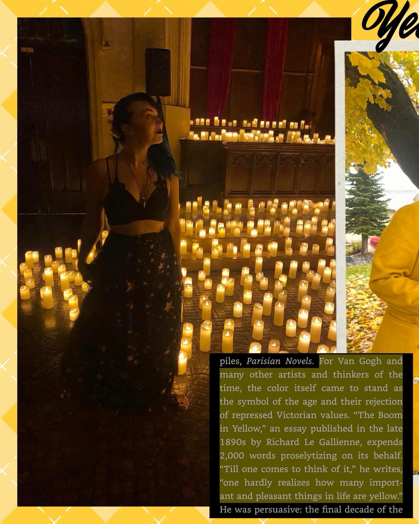 Yellow has such an intensely complicated history throughout the world—like any color, I suppose.
In Victorian times, it was seen as a shade of rebellion against repression, but also as a color of contamination—Oscar Wilde was notably shamed in the headlines for carrying a “yellow book” under his arm when he was arrested.
Yellow clothing/clothing items have historically marked stigma against various marginalized groups as far back as at least The Middle Ages, yet it has also been a symbol of royalty.
The more I learn, the smaller I feel in my lack of understanding.
One thing is certain, and it is almost trite in the cliche of it all. Nothing exists in a vacuum, and predictably, context is king.
Is this a color of joy? Or sickness? Rebellion or cowardice?
Every aspect of the story has a part to play and inform.
I am trying to dedicate this year to the study of color… and yet I am certain I could spend my lifetime doing so and know nothing.
#learning #color #yellow