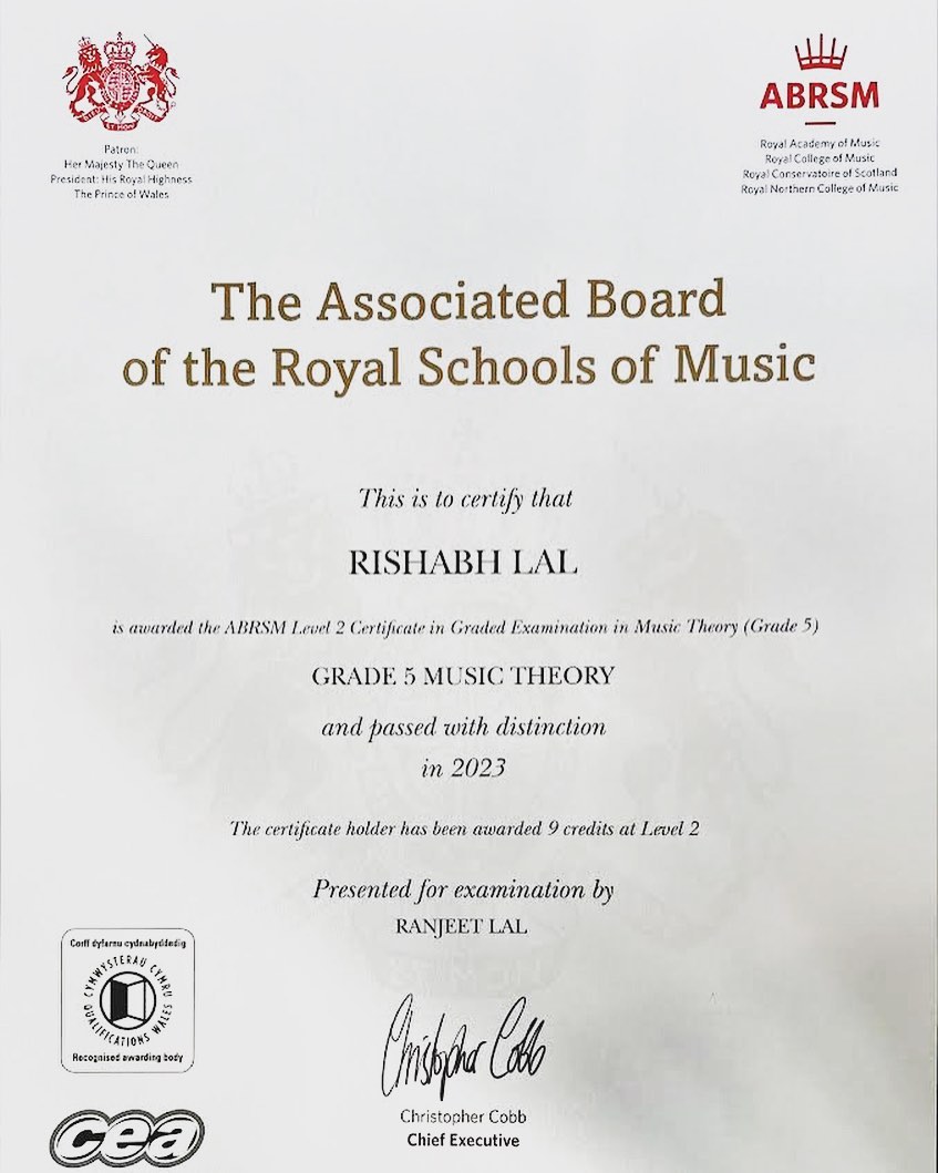 A huge well done to one of my young private piano students, Rishabh Lal, who worked very hard for this fantastic Distinction result in his @abrsmmusic Grade 5 Music Theory Exam! Need music theory or instrumental lessons? DM me!
•
•
•
•
•
#abrsm #grade5 #grade5musictheory #grade5musictheoryclass #grade5musictheorytips #grade5music #privatemusicteacher #privatemusicteachers #teddington #teddingtonmums #hampton #hamptonmusic #hamptonmusician #teddingtonmusic #teddingtonmusician #twickenham #twickenhammusic #kingstonuponthames #kingstonuponthamesmusic #onlinemusiclessons #onlinemusic #inpersonmusiclessons #musiceducation #musiceducator #remotelearning #localmusicteacher