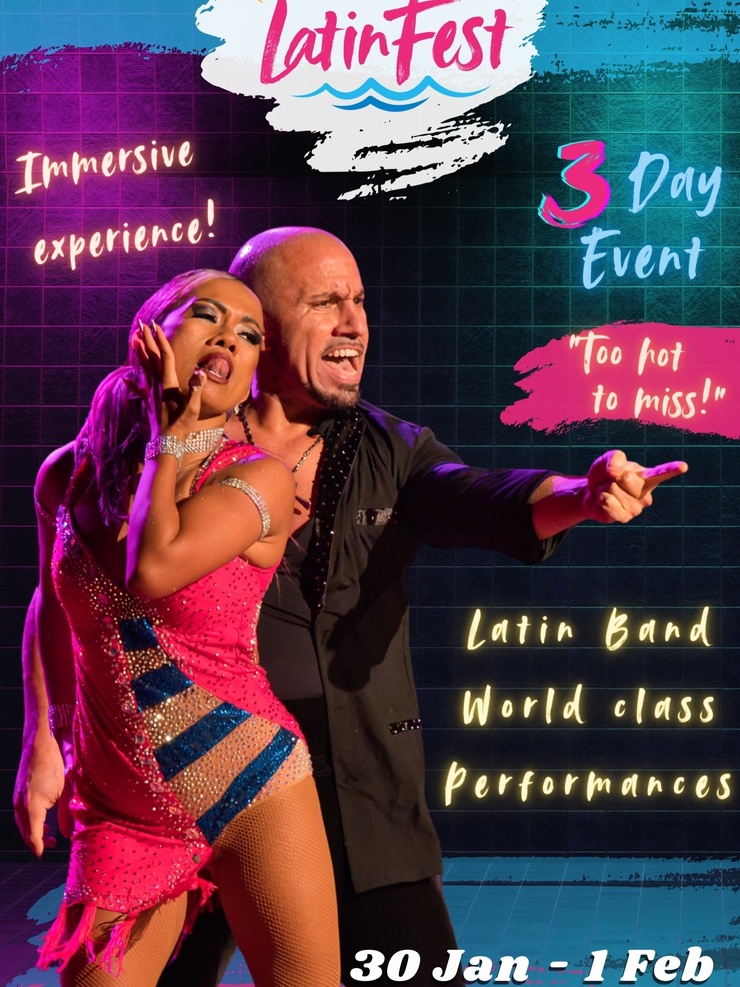 🔥 3 SLEEPS TO GO 🔥
Come experience LatinFest 💃✨
Featuring our incredible couple headliners Jaime Jesus & Mary Grace 🤍
⚡ FRIDAY MASTERCLASS ALERT ⚡
🕓 4:45 PM | Intermediate Level
Musical Expression – Salsa
Learn how to truly become part of the music.
Explore salsa music structure and connect musical highlights to the moves you already have — so your dancing feels expressive, intentional, and alive 🎶✨
Limited spots • Filling fast
👉 Book here: https://checkout.square.site/merchant/ML3JV7PEXTH95/checkout/DCPDUVFGNOU4MJAL5JHQCTG5
This is your sign… see you on the dance floor
#portlatinfest #portmacquarie #gooutaustralia
