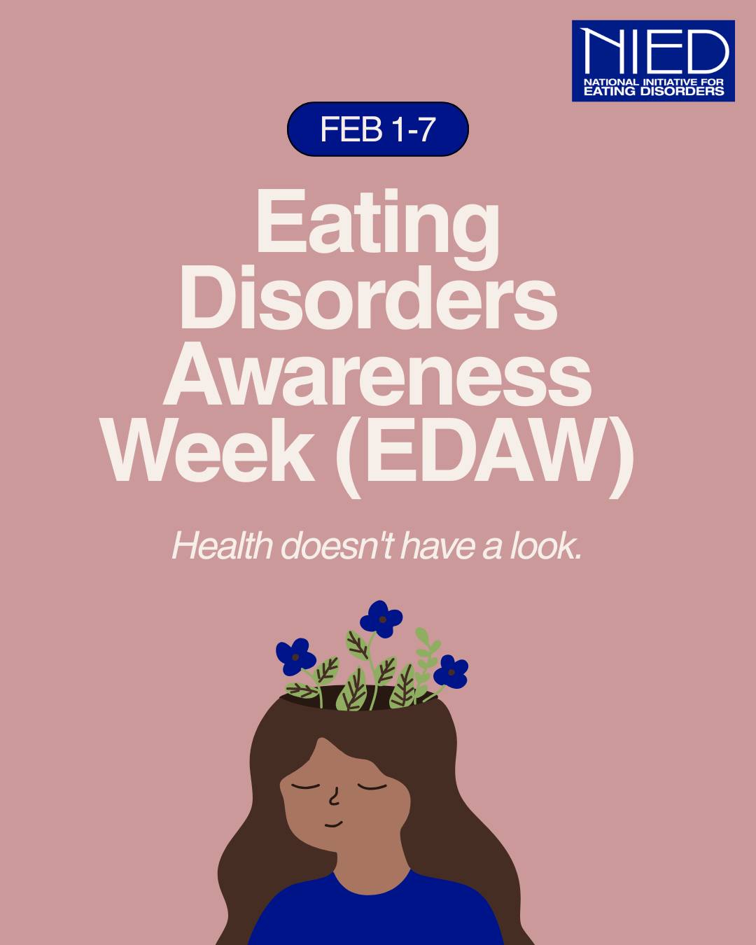 Next week (Feb 1-7) is Eating Disorders Awareness Week! The theme for this year's EDAW is "health doesn't have a look." Stay tuned for great resources and events, including our Thursday lunch & learn: Helping Caregivers Overcome Their Weight Bias. Registration is open at NIED.ca/events!
For more information about EDAW and next week's community events, visit NEDIC.ca/edaw ā¤ļø