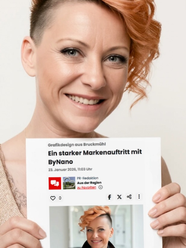 ✨ Dein Weg. Deine Handschrift. Deine Marke. ✨
Ich liebe es, Marken sichtbar zu machen – klar, ehrlich und mit Persönlichkeit.
Mit ByNano begleite ich Unternehmen dabei, ihren Auftritt zu schärfen und wiedererkennbar zu werden – vom ersten Entwurf bis zum stimmigen Gesamtbild. 🎨💡
Danke an @meinbezirk.tirol für den schönen Artikel über meine Arbeit! 🙌 https://www.meinbezirk.at/kufstein/c-wirtschaft/ein-starker-markenauftritt-mit-bynano_a7987384
#4ByNano #Markenauftritt #corporatedesign #branddesigns #itsyourbussiness