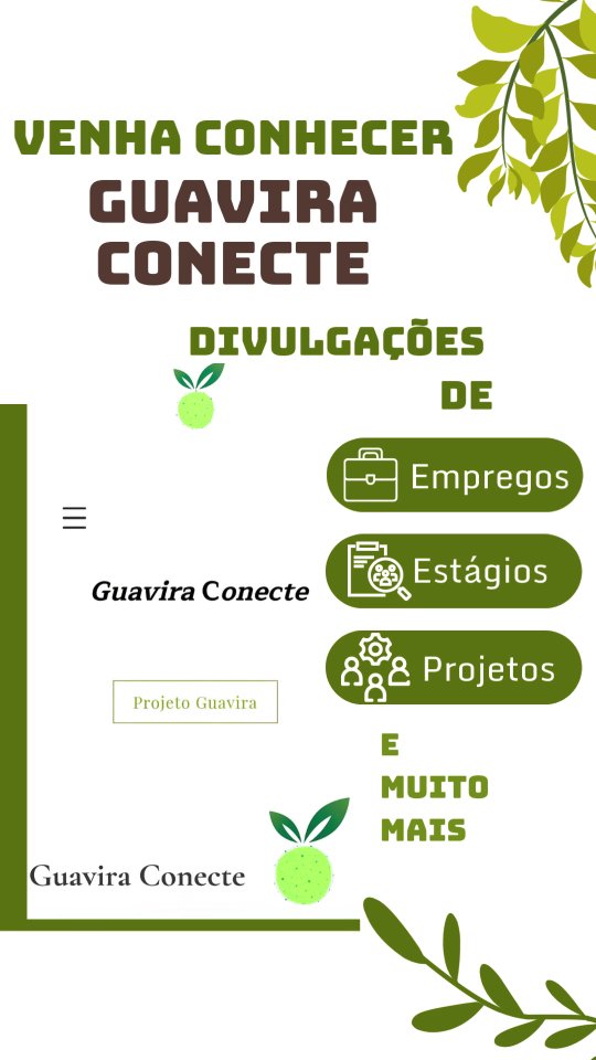 Guavira Conecte: recursos para projetos, bolsas, estágios, empregos, cursos e eventos. Entre no site guaviraconecte.projetoguavira.com para ver as oportunidades disponíveis.
Venha fazer parte do Projeto Guavira!
🔗 Saiba mais em: www.projetoguavira.com
🔗 Saiba mais em: www.guaviraconecte.projetoguavira.com
📷 Siga-nos no Instagram: @projetoguavira
🎞️ Estamos no TikTok: @projetoguavira
📘 Curta-nos no Facebook: /projetoguavira
🎬 Assista-nos no YouTube: @projetoguavira
#guaviraconecte #projetoguavira #guavira #empregos #estagios