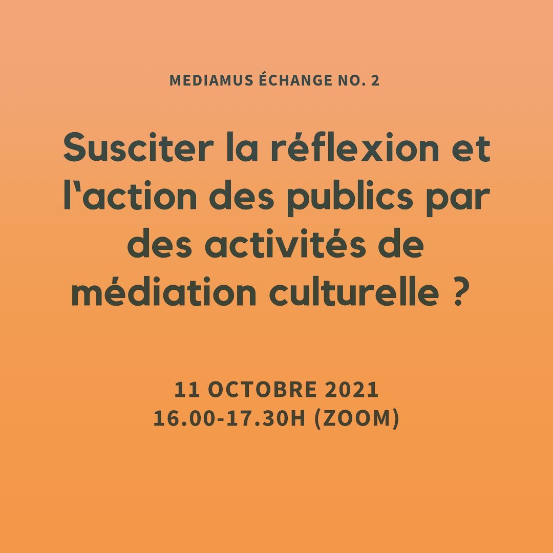 à l'heure des changements écologiques et sociétaux, comment mettre en place des dispositifs de médiation culturelle et des savoirs adéquats ?
Le lundi 11 octobre 2021, nous nous retrouvons pour un nouvel eÌchange au format numeÌrique afin dâaborder ensemble la question climatique du point de vue de la meÌdiation scientifique :
- Par quels types de dispositifs peut-on favoriser la réflexion chez les publics sur des sujets sciences et société?
- La mĂ©diation des savoirs qui concernent les questions sciences et sociĂ©tĂ© comme le changement climatique doit-elle et peut-elle ĂȘtre neutre, ou bien peut-elle encourager les citoyen.ne.s Ă lâaction ? Autrement dit, les institutions culturelles et scientifiques peuvent-elles prendre position ?
- JusquâoĂč peut-on simplifier des phĂ©nomĂšnes complexes pour quâils soient abordables par le plus grand nombre ?
La rencontre se deÌroulera en français. Plus dâinformations et lien vers lâinscription : www.mediamus.ch/fr
Nous nous reÌjouissons dâeÌchanger avec vous !
đ·: @mhnfribourg
#mediationculturelle #mediationscientifique #changementclimatique @meg.geneve @museum.geneve @mhnfribourg @eprouvette_unil @nmbern @lalucarne @forum.culture @museearthistoirefribourg @museedhistoirenaturelle @musee_ethnographie_neuchatel @museeromainlausanne @redcrossmuseum @mamco_geneve @museejurassiendelemont @museeartpully @zoozuerich @zoobasel @musee.cantonal.zoologie
