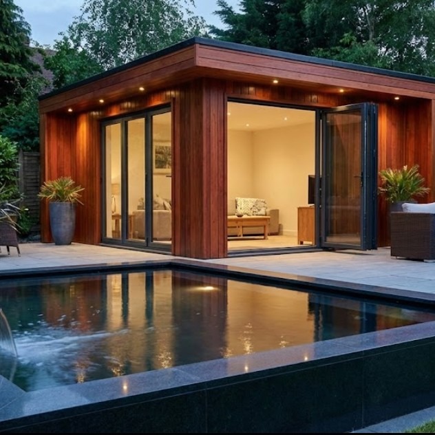 Compact Gardens offer a great opportunity to build amazing entertainment spaces like this one in North Leeds.
This image was sent to us by our client to show us how the Garden building was looking years later. We think it still looks great.