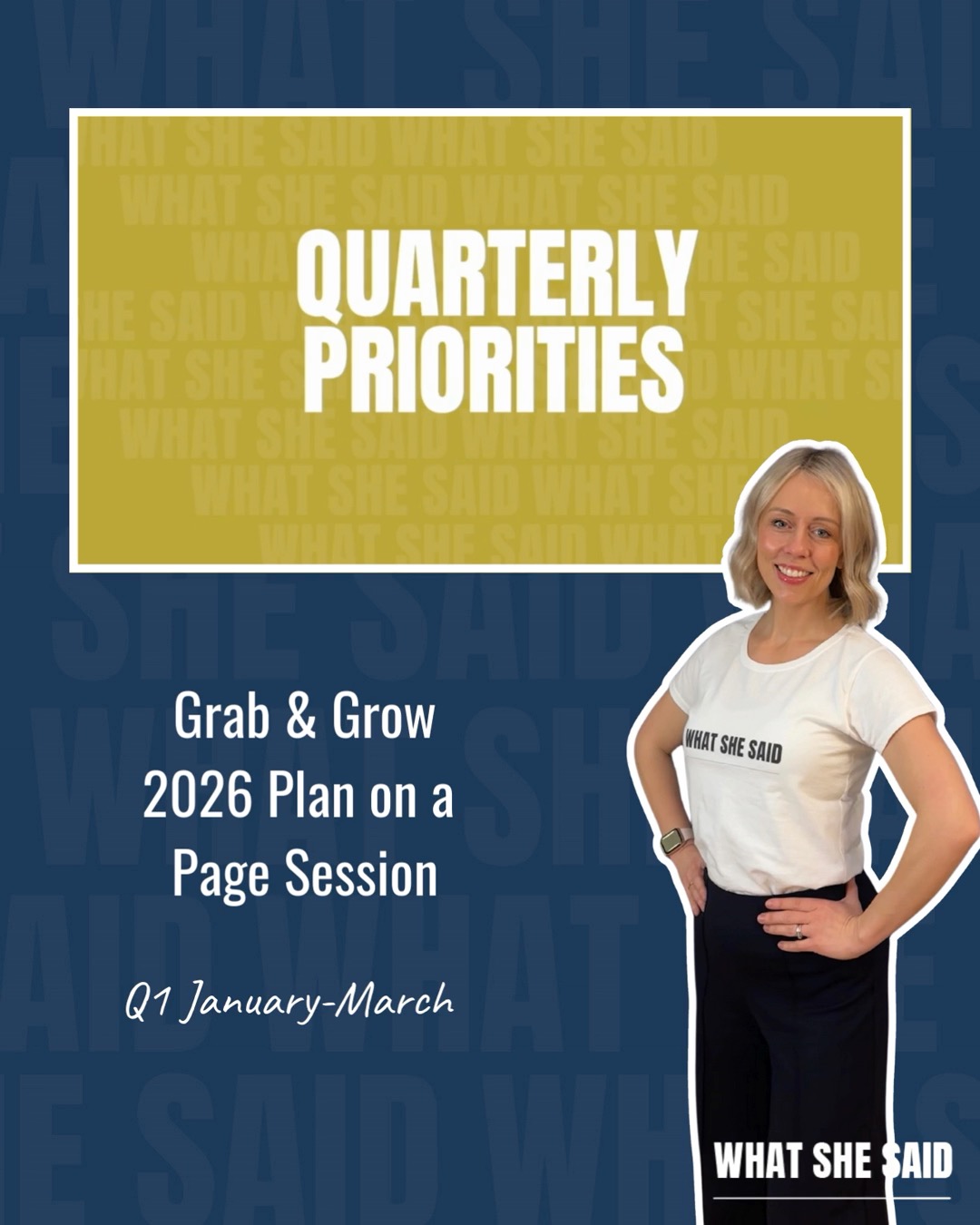 You don’t execute a whole year at once.
You start with Q1.
2026 gets the vision.
Q1 gets the focus.
This is how we plan in Grab & Grow – one clear year, broken into doable quarters, starting with the first 90 days that actually matter.
Less overwhelm.
More direction.
A year you can stick to.
🔗 Join the Collective – link in bio
#whatshesaidcollective #businessplanning #quarterlyplanning #womeninbusinessuk #intentionalgrowth #smallbusinesssupport #founderlifeuk #strategicplanning #buildwithpurpose #growwithclarity