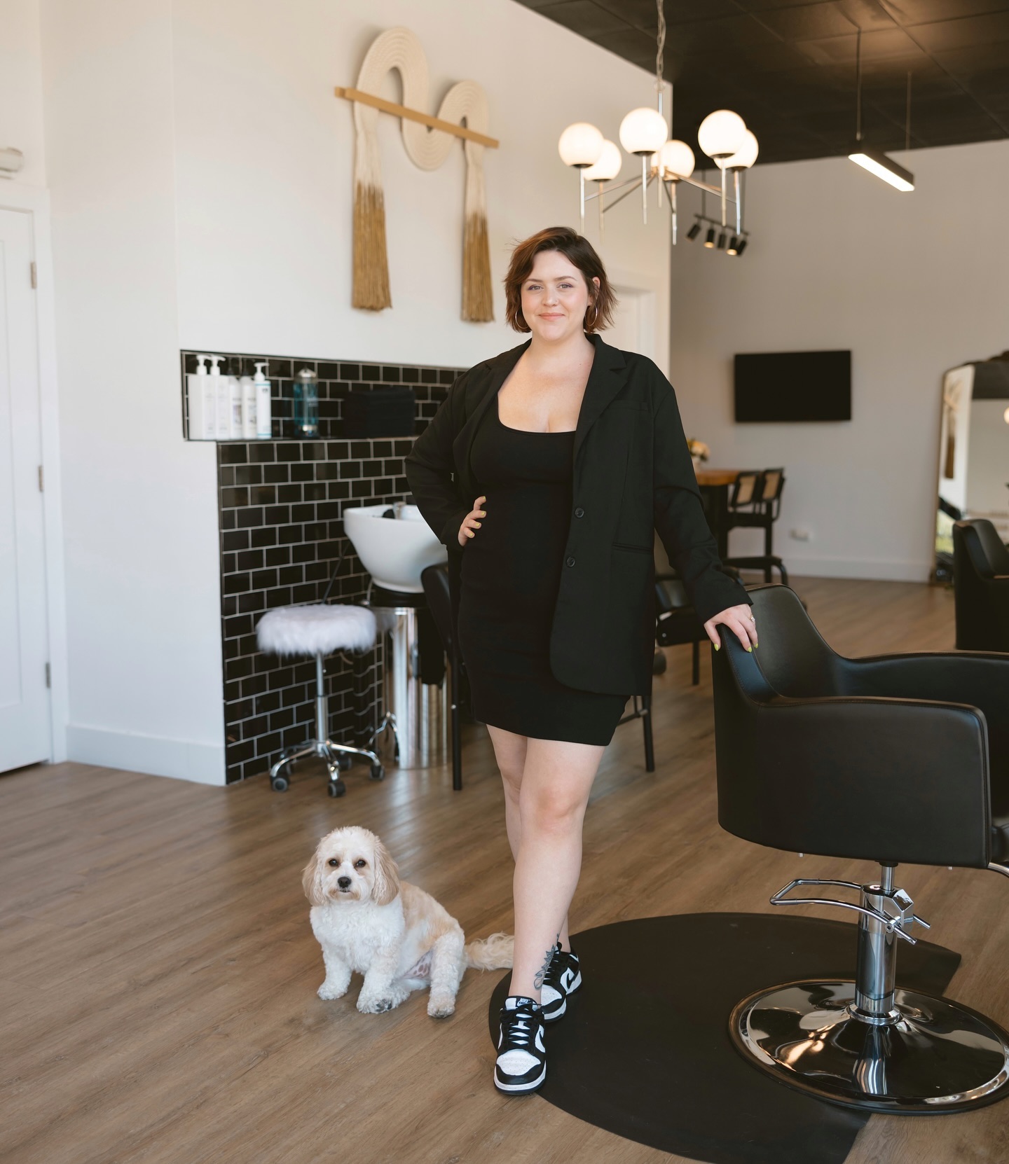 Owner of @studio.cchi + Hair Extension Specialist, @cassidyreihair ✨
Cassidy has owned Studio.C for 2.5 years and specializes in @lumarinhairextensions. She strives for clients to have a comfortable, intimate experience while getting their hair done at the salon.
Her little assistant @deucesandmimosas takes her job seriously as salon security and an emotional support pup 🤍