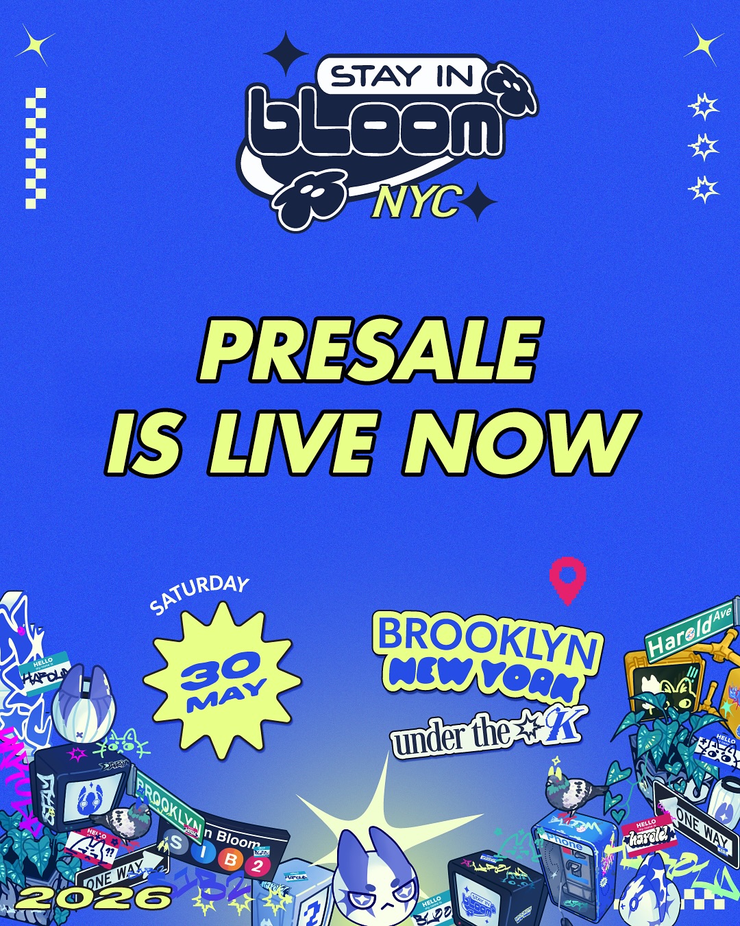 NYC it’s your turn to bloom! Presale is live! ✨
use code FEELALIVE
