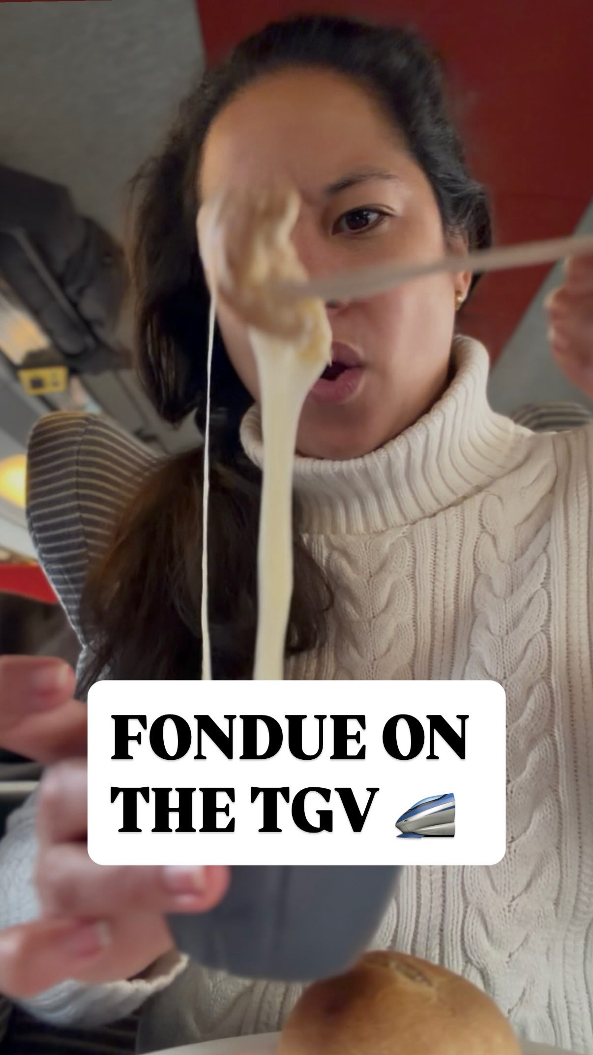 FONDUE ON THE TGV
Tell me you’re in France without telling me you’re in France part 39373828
On the TGV at the moment, if you don’t fancy a bag of crisps or a sandwich… you can get YOUR OWN FONDUE. As it is or with wine.
I obviously had to try it. Microwave pots from @richesmonts and honestly it was really good 😂
Emmental, Comté, Tomme 18 whole percents of white wine and even kirsch. Even the warm, crusty bread was good.
Get it while you can - I’m tempted to book another @tgvinoui just for the experience 😂
.
.
.
.
#cheese #fromage #thecheeseexplorer #tgv