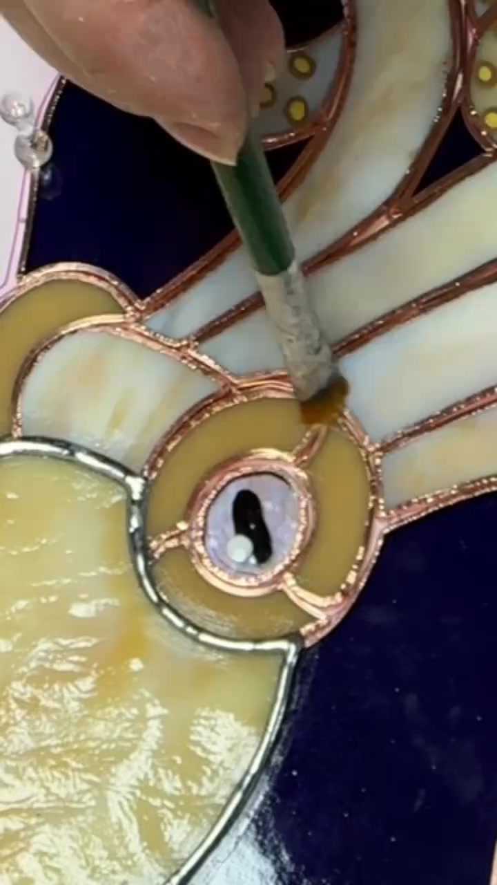 Cut glass, grind to smooth, apply copper foil, then SOLDER! I apply flux to get the solder to flow. Then add molten solder. I add beads of solder to keep everything in place, then go back and smooth everything out.
#sidequestcurios #stainedglass #soldering #art #Glass #love