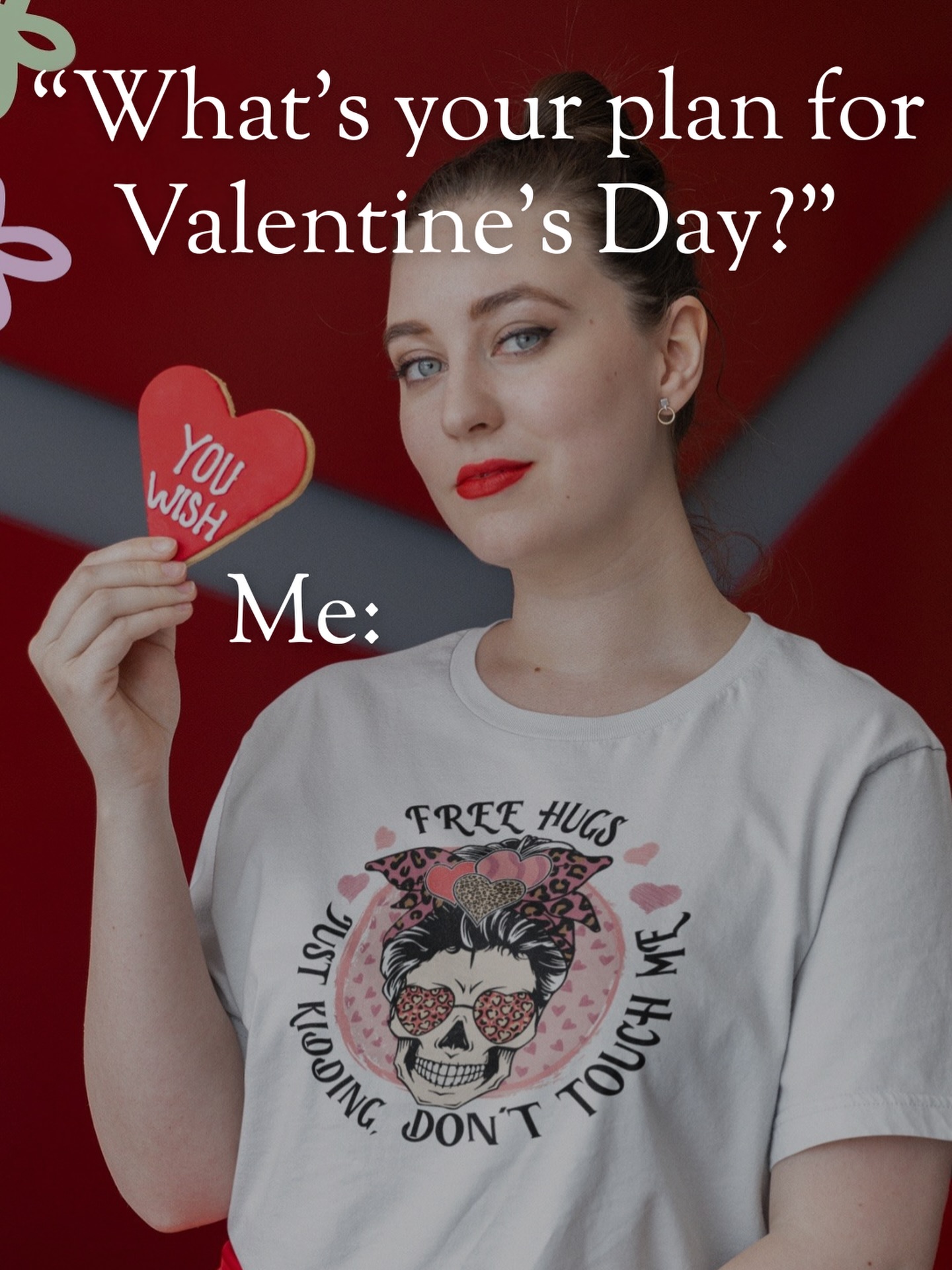 When people ask about Valentine’s Day plans
and your shirt answers for you 🖤
You know exactly who to tag.
#antivalentinesday #darkromance #gothicaesthetic #donttouchme #selflove