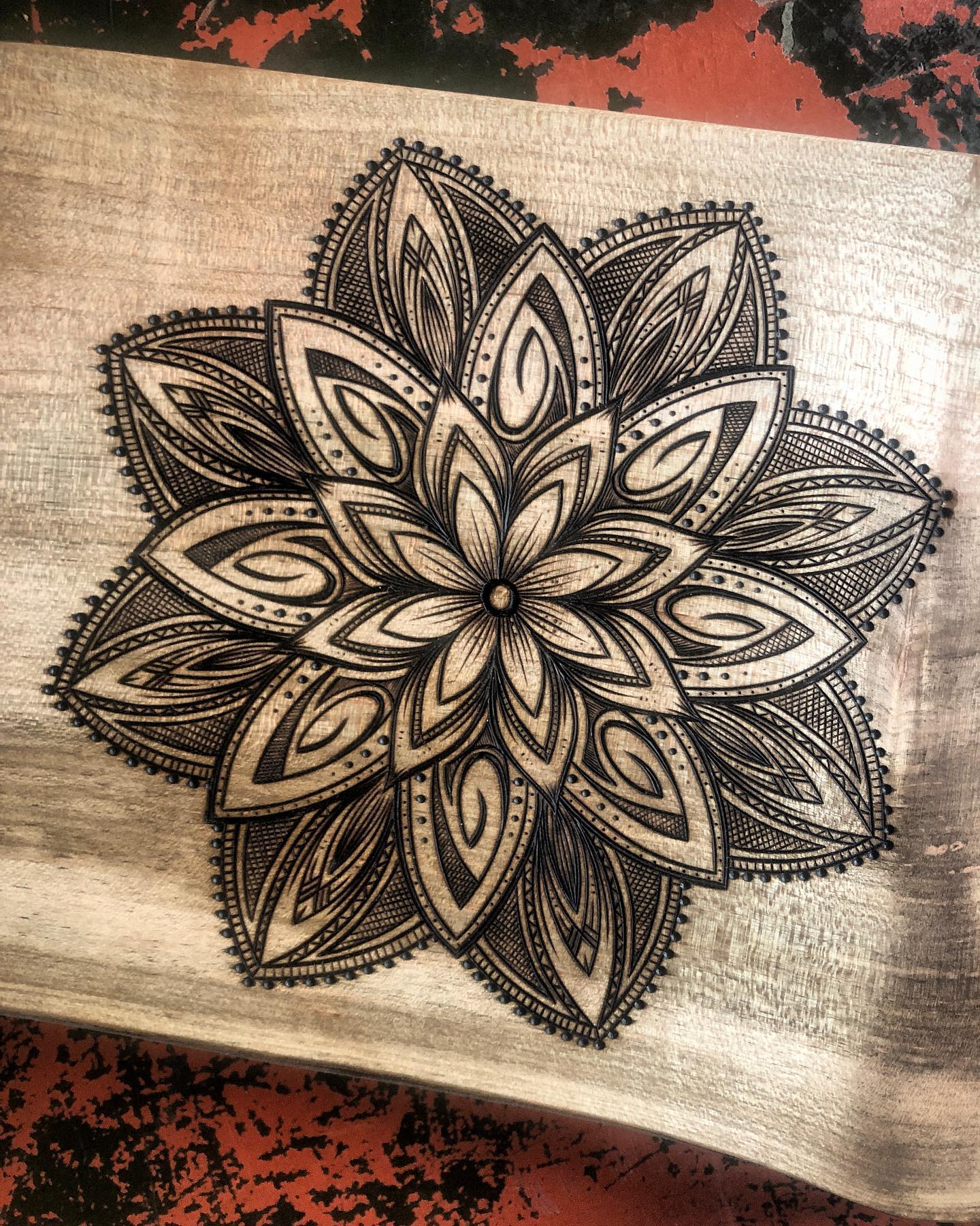 Throwback to a trippy little mandala I did a while ago 🌸
.
.
.
.
.
#kcapurasdesign #pyrography #pyrographyart #pyrographyartist #woodart #woodartist #woodburning #woodburningartist #woodburningart #woodporn #burnedbyhand #freehand #botanicalart #woodcraft #originaldesign #oneofakind #mandala #mandalaartwork #femalewoodworker #naturalstyle #homedecor #boho #bohohome #statementpiece #wallart #artofinstagram #artporn #michigan #localartist @razertip @odiesoil