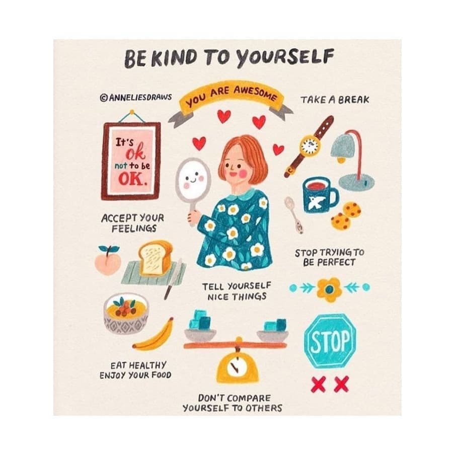 𝐍𝐎 𝐂𝐀𝐏𝐓𝐈𝐎𝐍 𝐍𝐄𝐄𝐃𝐄𝐃_
Be kind (to yourself first!)