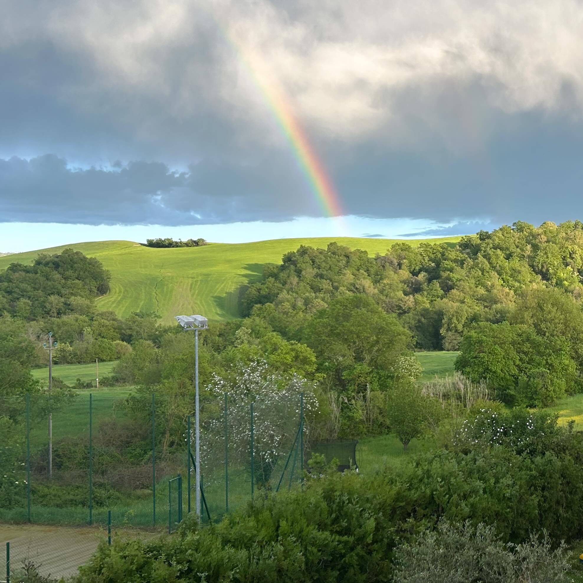 When the view from the main bedroom gets even better in the presence of a rainbow.