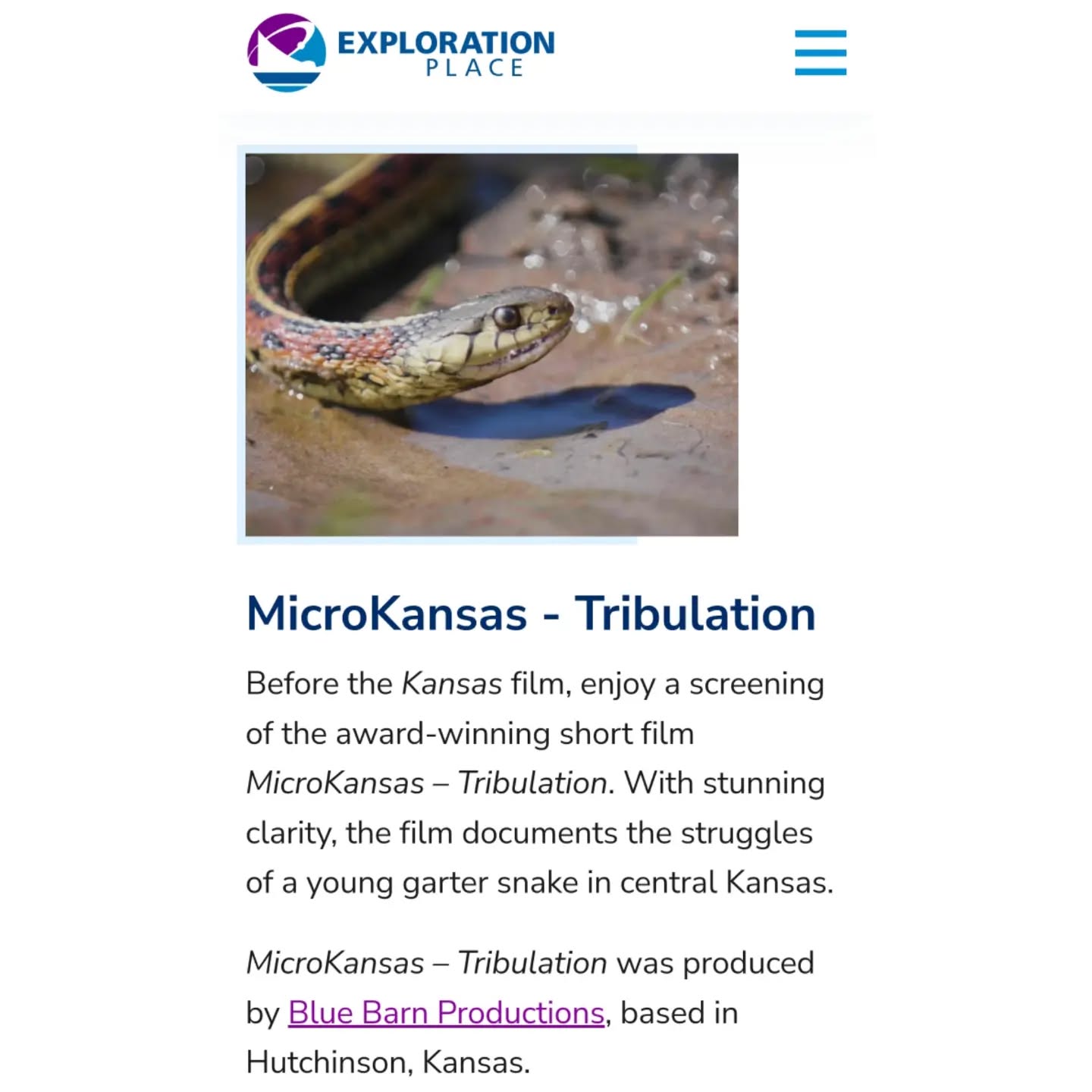 Come see "MicroKansas - Tribulation" on the dome at Exploration Place for Kansas Day! It will be screening all day with the first showing at 10:30. You can purchase tickets through the link below. We will be screening along with "Kansas" a beautiful film showcasing Kansas from an aerial POV.
https://lnkd.in/gyw73uiq