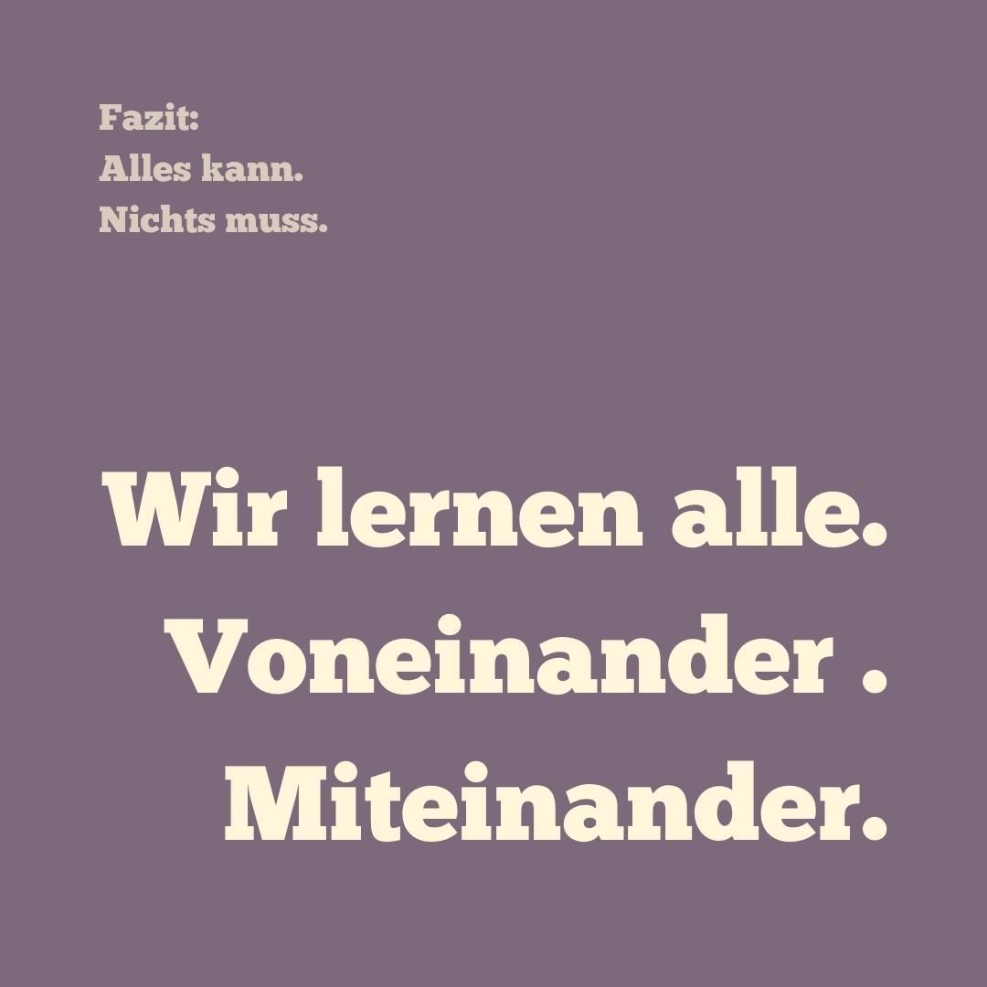 Fazit:
Du kannst in all den Bereichen arbeiten, auf die du dich einlassen willst.
Du darfst in unserer Praxis die Vielfalt unseres Jobs erproben, erleben und ausleben.
Realistisch betrachtet ist eine zu einseitige Spezialisierung im Praxisalltag nicht sinnvoll.
Doch wir schätzen deine Vorlieben und respektieren dein Unbehagen.