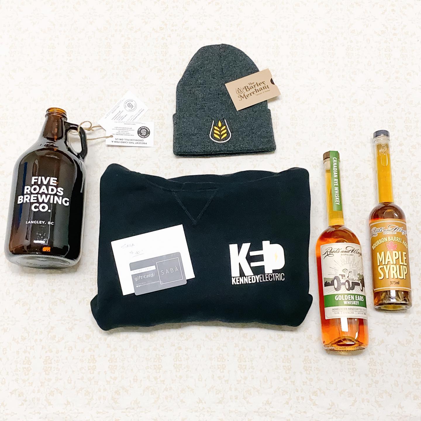 Christmas Raffle 🎁
As you’ve may have seen, we have been collecting donations of non perishable food items along with cash and giftcards to donate to @sourcesbc
Over the past two years, with the help of our amazing customers, friends and family, we have managed to donate almost $5000 in cash and hundreds of pounds of food to this amazing organization that is so vital in our community. We’re hoping to add some numbers to that total this year!
Anyone who donates to our Food Drive will be entered to win this prize of local goodies
We need to give a huge shout out to some local businesses who stepped up and donated some items to make this prize so great!
Prize includes:
A Kennedy Electric hoodie (your size of choice)
A Five Roads Brewing Co. Growler complete with a tag for a free growler fill and a free beer flight @fiveroadsbrewingco
A Barley Merchant toque and $25 gift card for their tasting room @thebarleymerchant
A 750ml Golden Ears Whiskey from Roots and Wings distillery and a 375ml bottle of their Bourbon Barrel aged Maple Syrup ($90 value) @rawstillhouse
A $100 gift card to Saba bistro & cafe
@sabacafeandbistro
Make your donation to enter to win this awesome prize pack! All donations receive one entry, donations of $50 or more receive 5 entries, donations of $100 receive 10!
Bonus - share about our food drive on social media and you’ll receive a bonus entry!
Good luck! And thank you for all of your support in making this Food Drive a success!
#kegivesback #fooddrive #sourcesbc #raffle