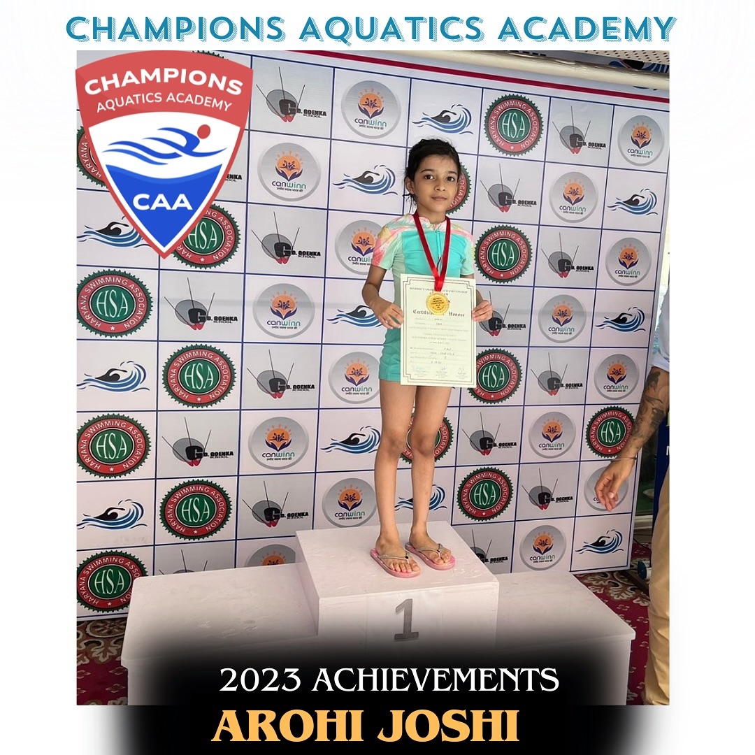 â˘Gurgaon District Championship
4 gold ,1 silver & Individual Championship
â˘Haryana State Championship
1 silver, 3 bronze
â˘AIIMs inter club
1 bronze
â˘inter school
2 silver & 1 bronze
#championsaquaticsacademy