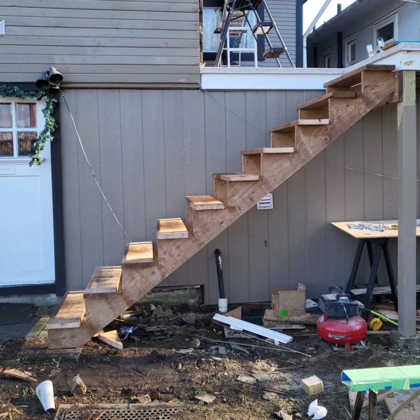 Custom stairs built on site