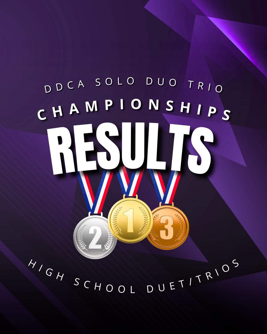 Congratulations to our medalists in the High School Duet/Trio categories at the DDCA Solo/Duo/Trio Championships!
#SDTchamps #DDCA #danceteam #highschoolduet #highschooltrio