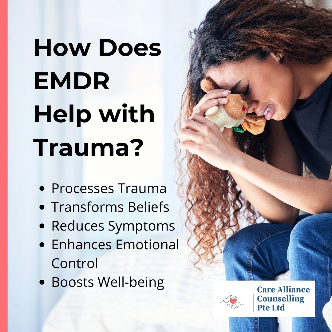 EMDR helps with trauma by processing and reducing its emotional impact, transforming negative beliefs, reducing PTSD symptoms, enhancing emotional control, and boosting overall well-being.
#TraumaHealing #EMDRTherapy #MentalHealthSupport #EmotionalWellbeing #PTSDRecovery
