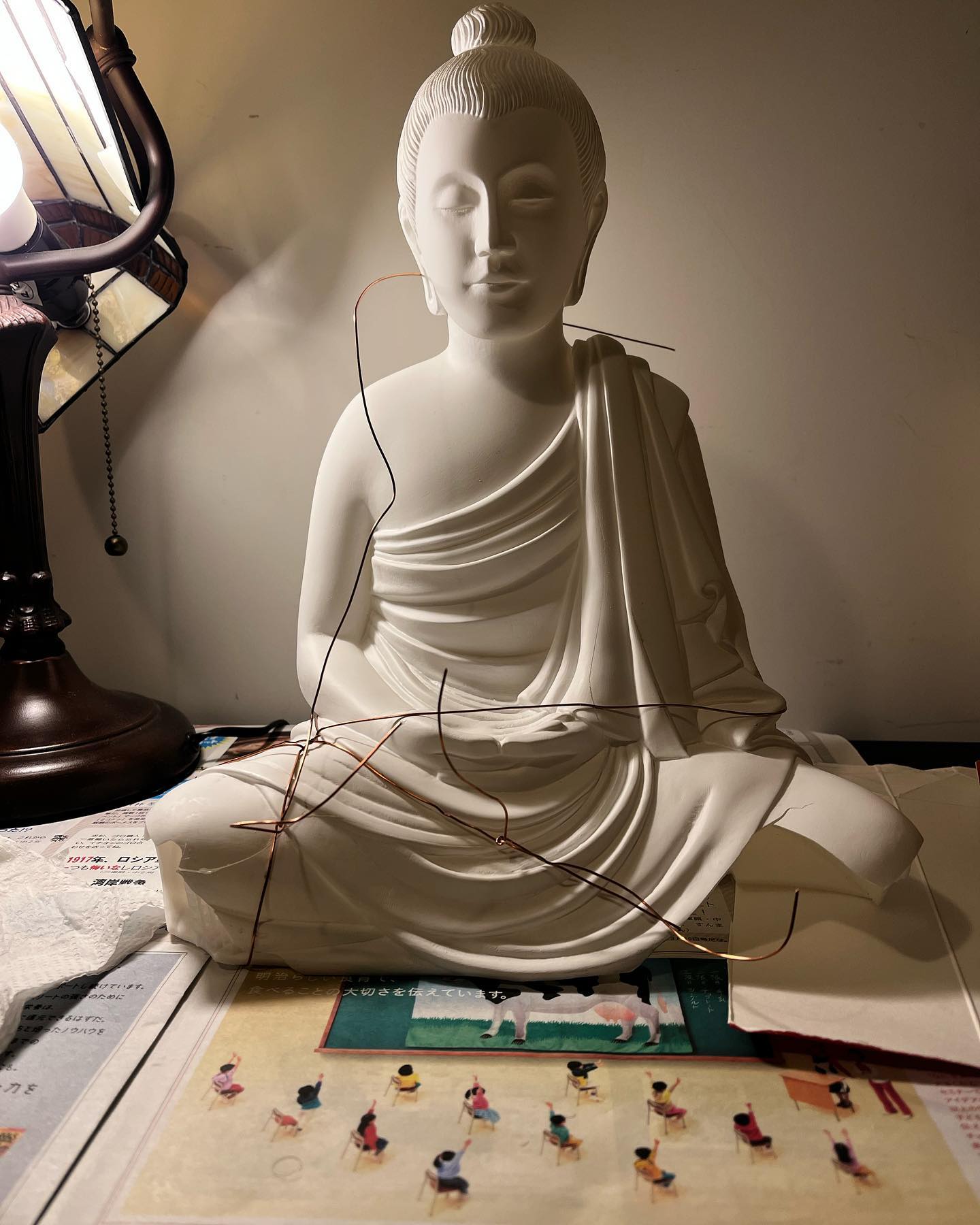 Shakyamuni repairs, Tokyo.