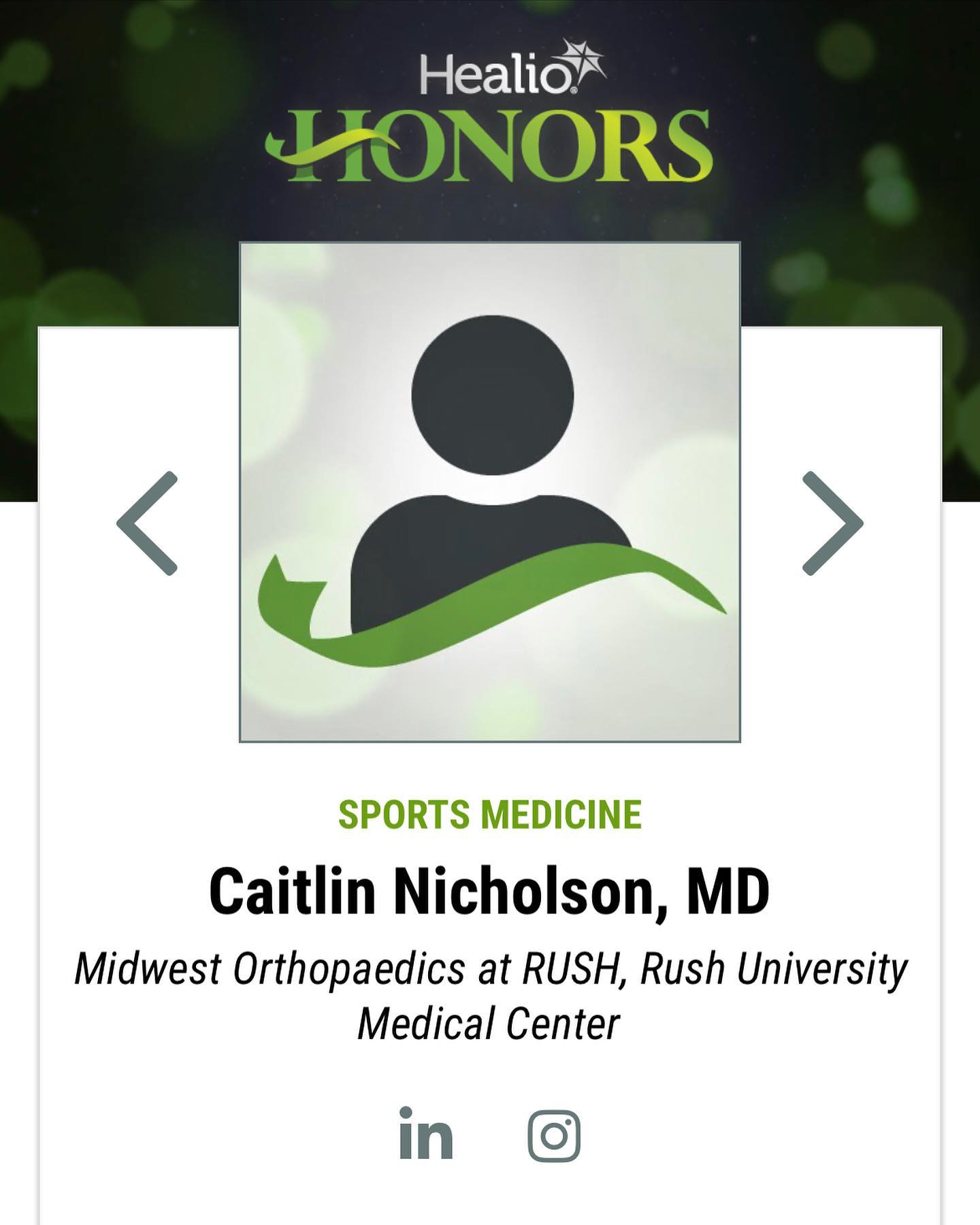 I’m touched to be selected as a Healio Honoree 2023. Thanks @juliabruenemd for the nomination! @mor_docs #sportsmedicine