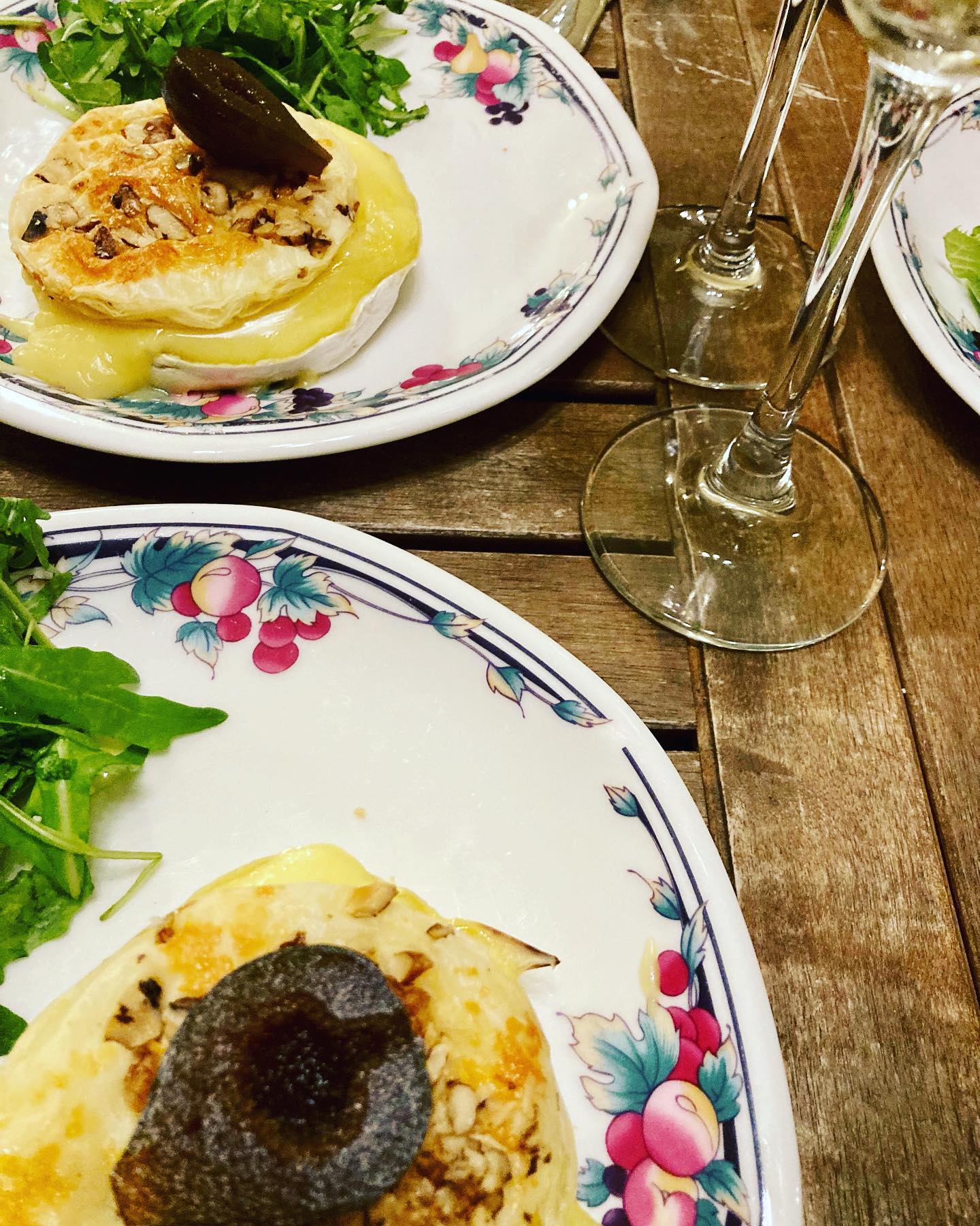 Baked Camembert with walnut and Parmesan tops and fig preserve. #samsfreshkitchen #samsfresh #kitchen #chefsam #supportlocal #localfood #localchef #somersetcatering