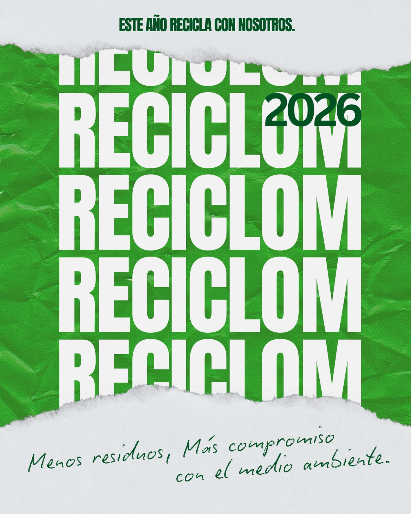 Este año recicla con nosotros. ♻️
En Reciclom seguimos comprometidos con una gestión responsable de residuos. 🌎 🚛
Menos residuos, más compromiso con el medio ambiente. 🌱 Súmate al cambio, sé parte de una acción concreta por un futuro más sostenible, y reduce el impacto ambiental de tu empresa. 💚
📩 Contáctanos y comienza hoy. ♻️
WWW.RECICLOM.CL
#reciclaje♻️ #gestiónderesiduos #economiacircular #Sustentabilidad #MedioAmbiente #MenosResiduos #compromisoambiental #chilesustentable