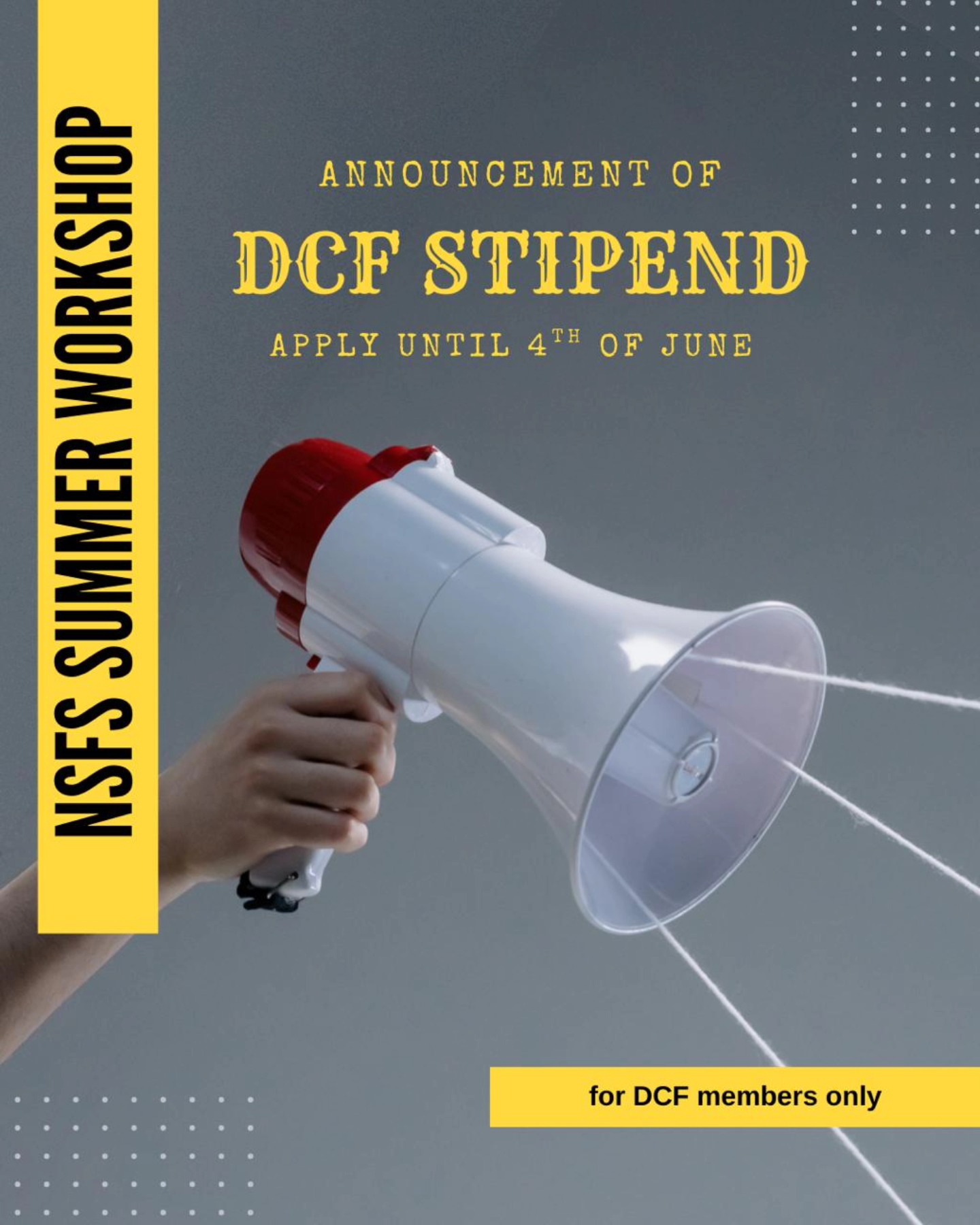 Stipend applications are open!
Stipends will be given to maximum of two people.
Deadline to apply is 4.6.2025
You can apply for stipend for NSFS Summer Workshop 2025. The size of the stipend is 200€ and it covers part of your participation fee.
This stipend is provided by Dramatic Combat Finland for students, who wish to prep or test during the summer workshop. All information is going to be handled discretely and will only be shared with those involved in decision making. You have to be DCF's member to be eligible for the stipend.
We acknowledge that attending Summer Workshop represents a significant investment, and we hope that this stipend would alleviate some of the financial burdens associated with participation.
In collaboration with the Estonian Society that those who receive the stipend will be able to attend the workshop with the stipend and the early bird price for the workshop. Early bird price is 750€ so for the stipend students cost of the workshop is 550€
Link in the bio